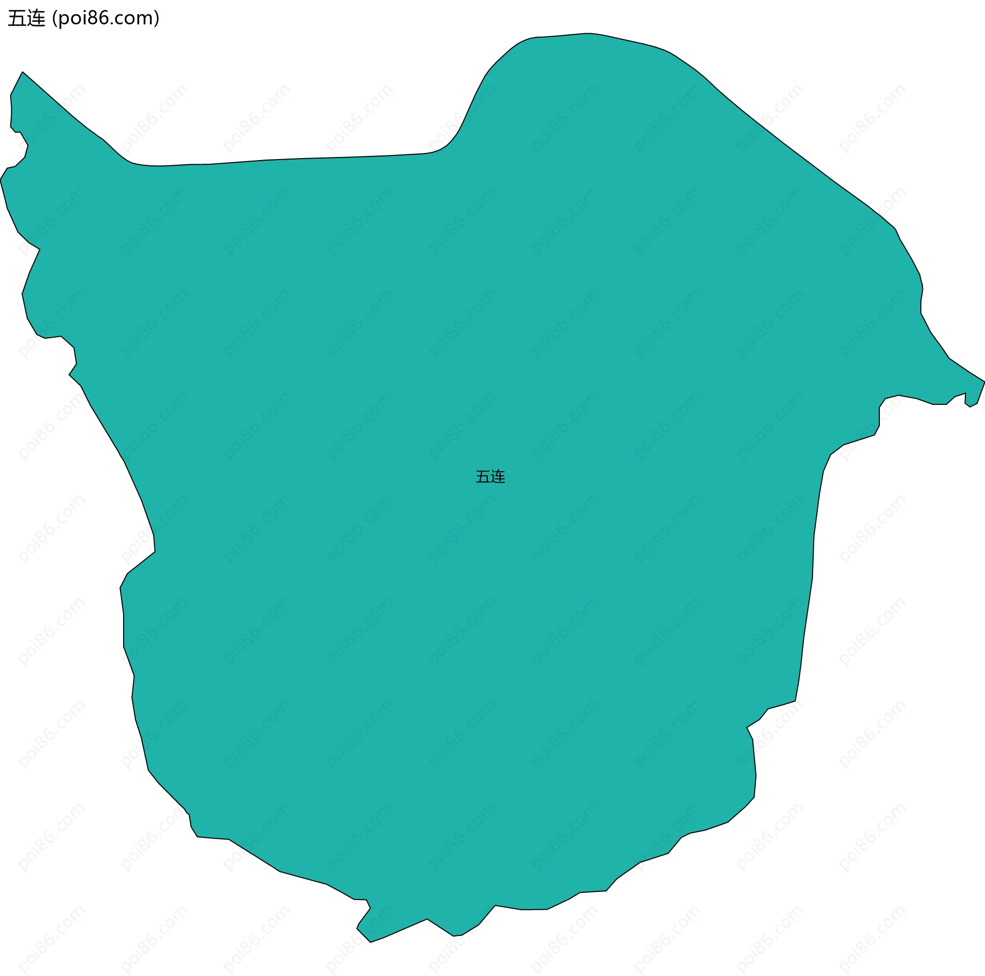 五连边界地图