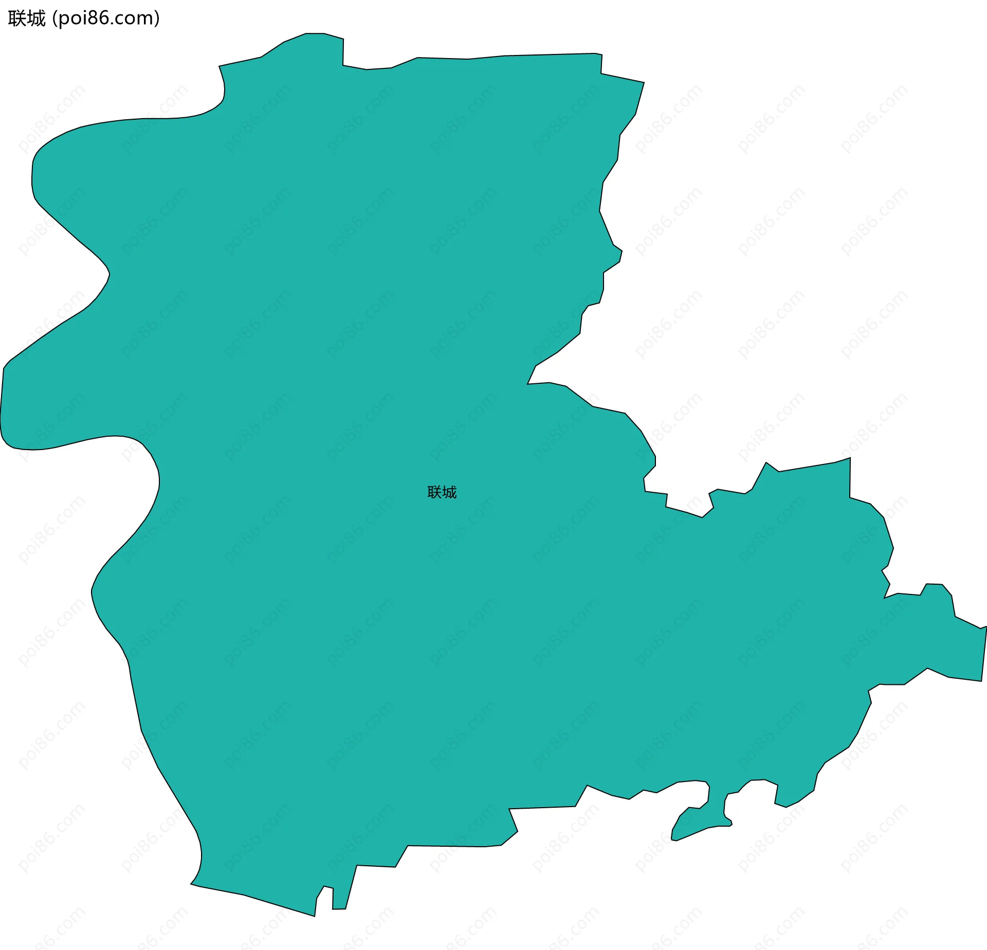 联城边界地图