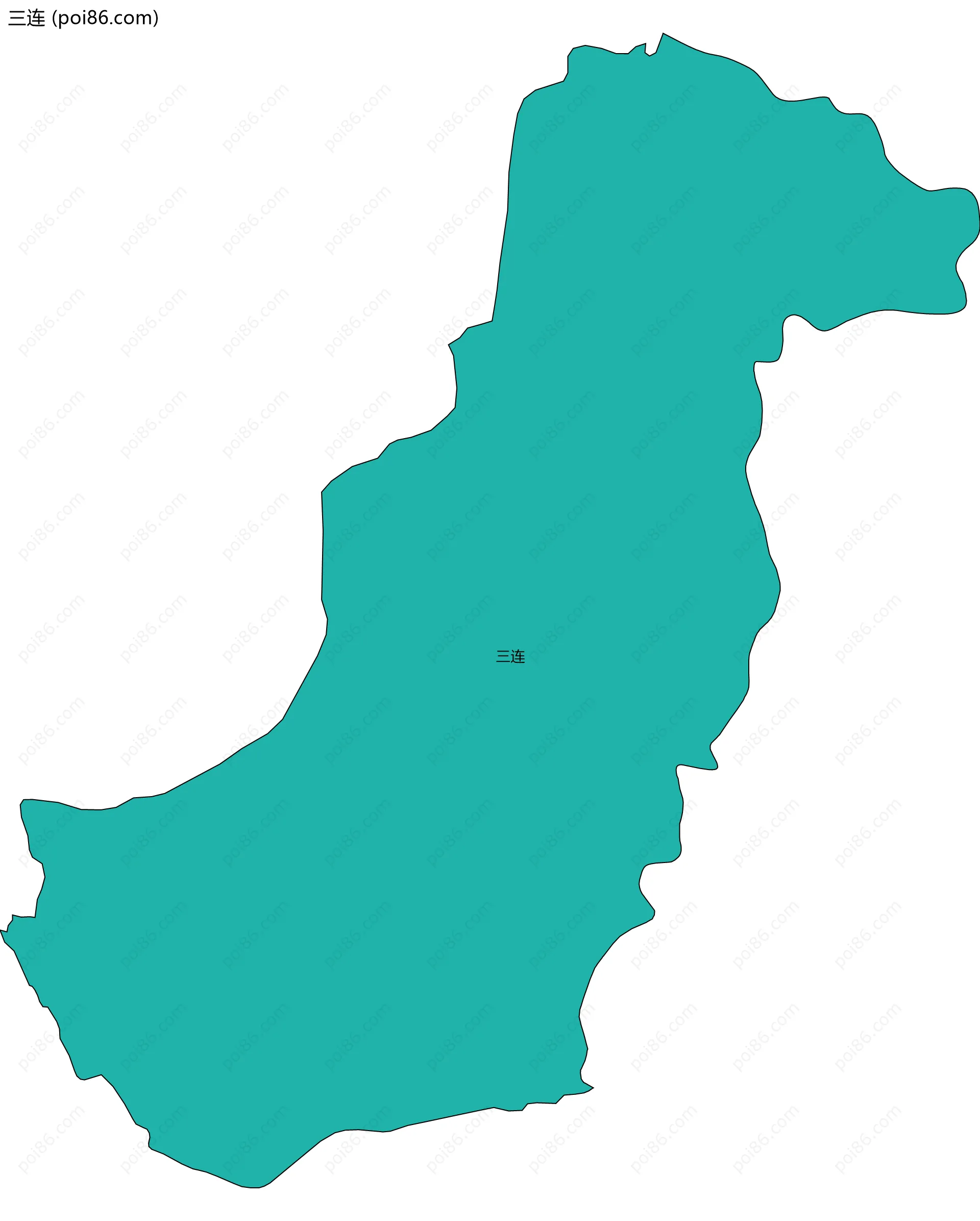 三连边界地图