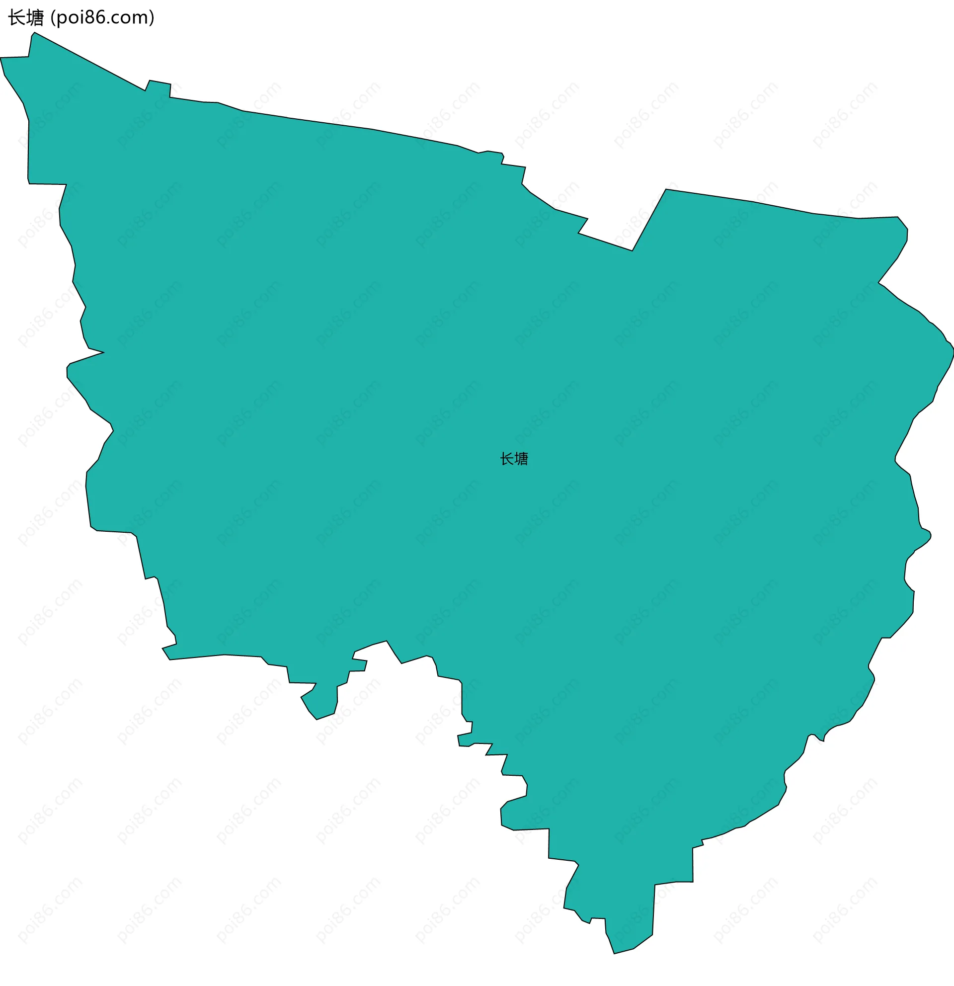 长塘边界地图