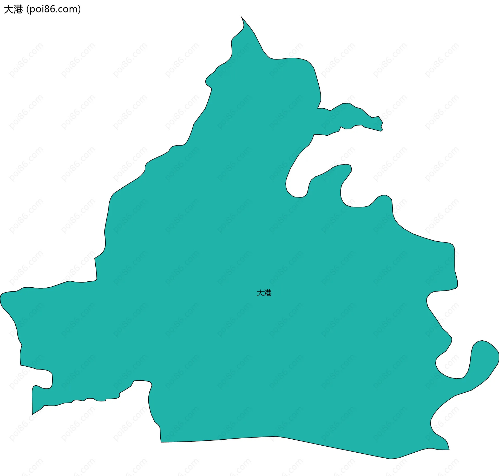 大港边界地图