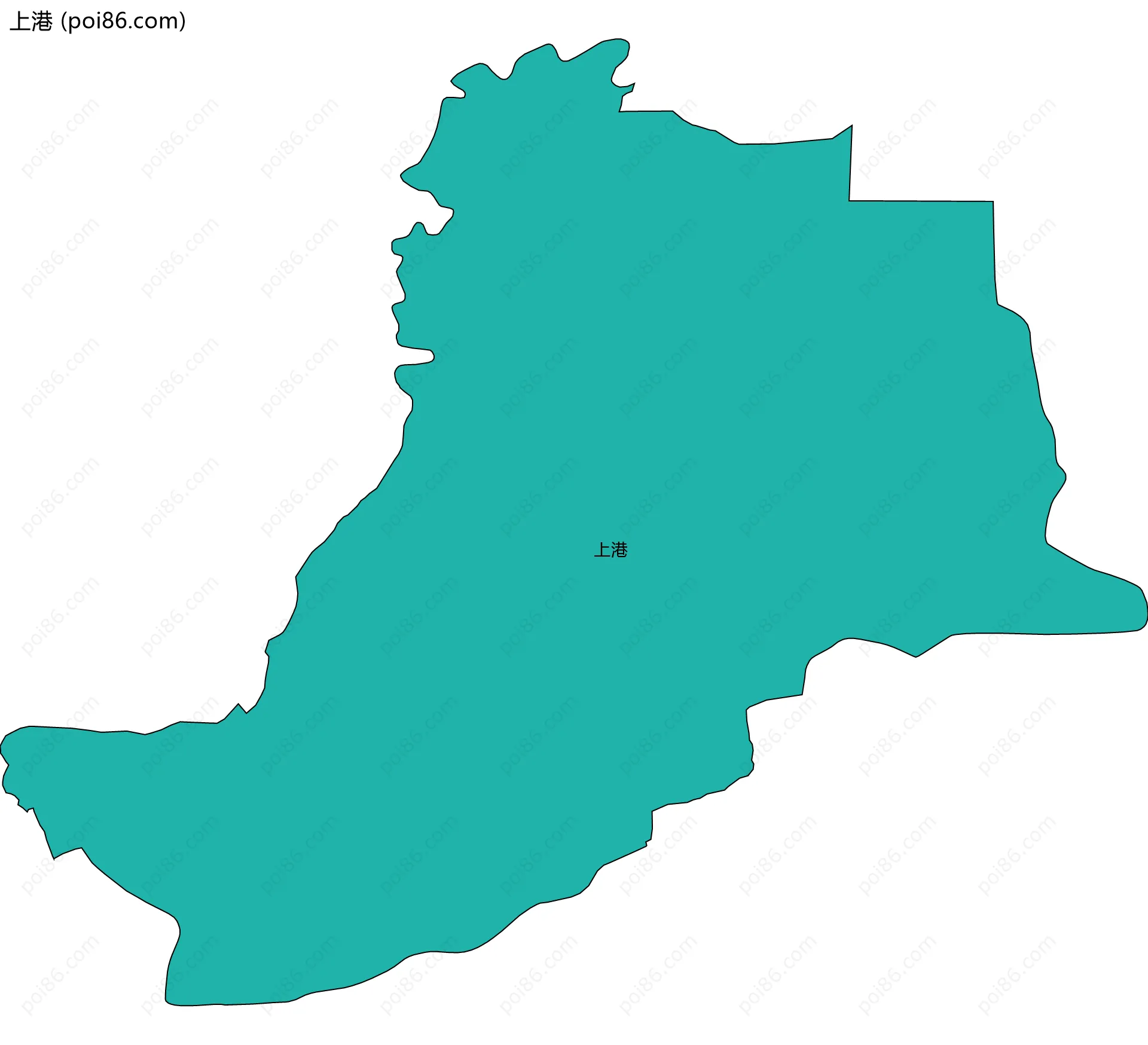 上港边界地图