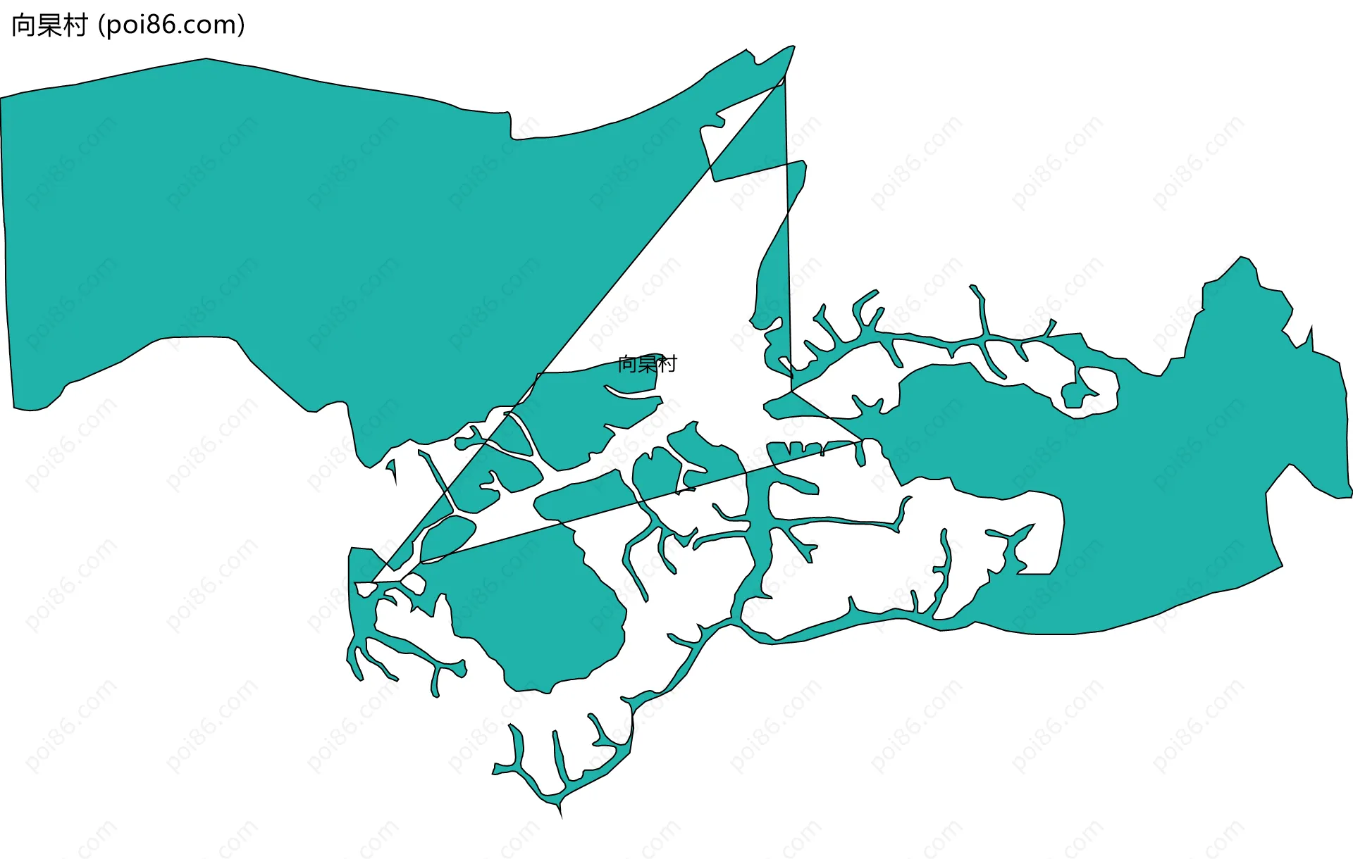 向杲村边界地图