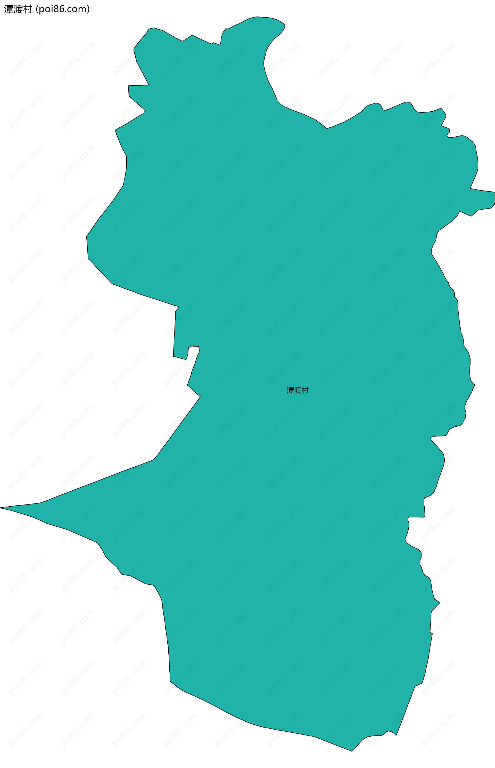 潭渡村边界地图