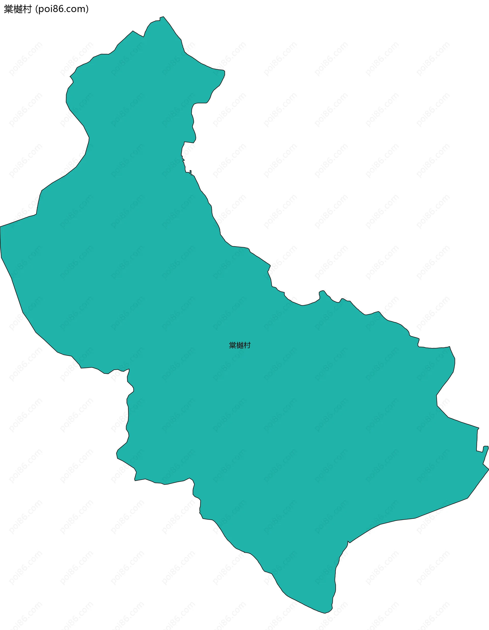 棠樾村边界地图