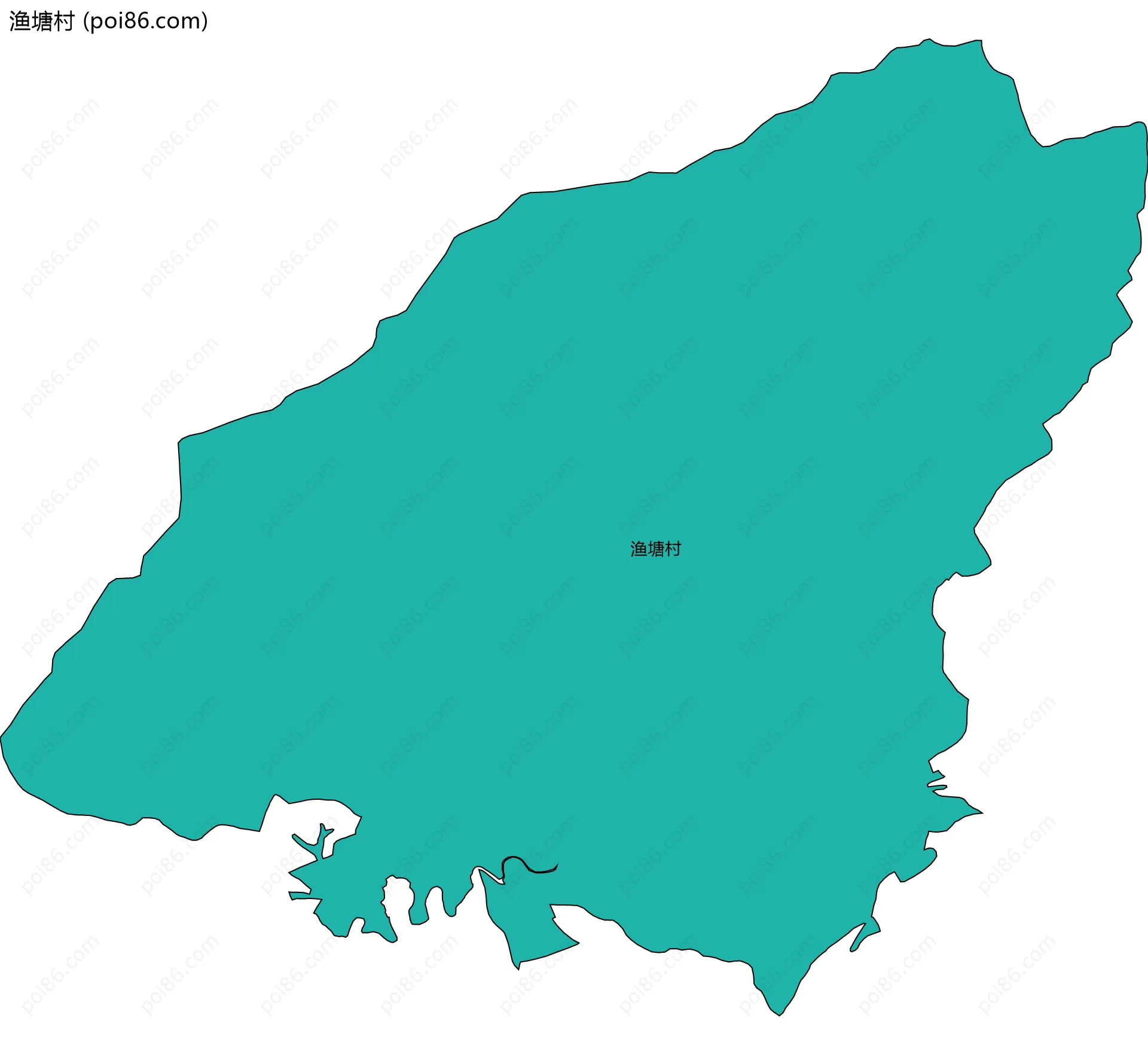 渔塘村边界地图