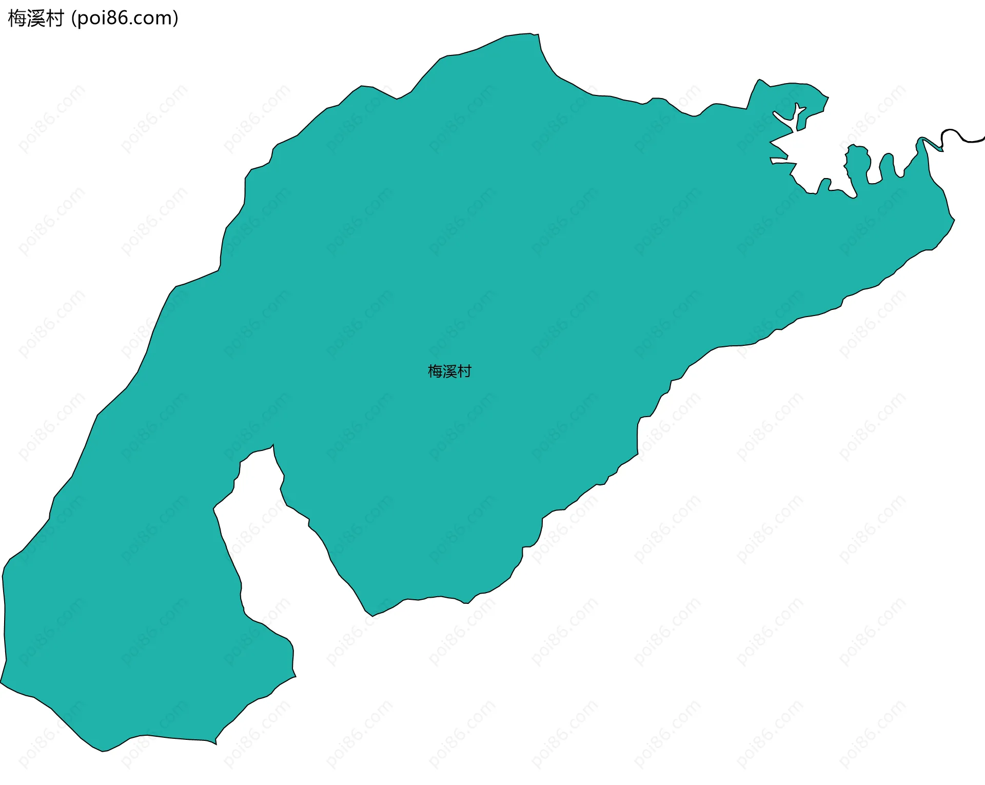 梅溪村边界地图