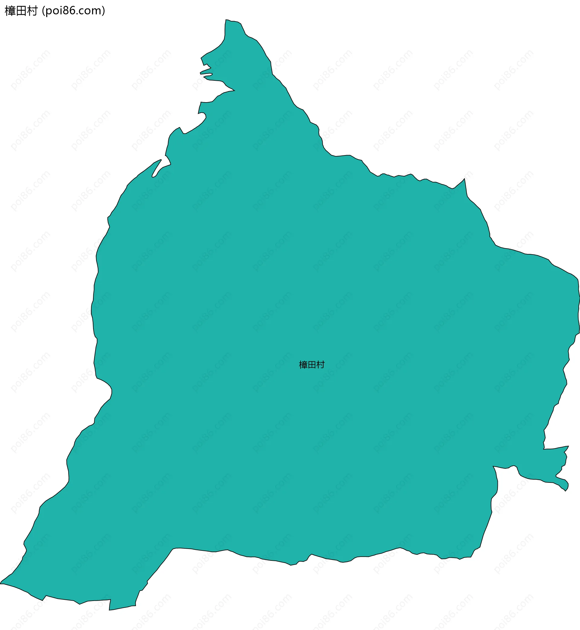 樟田村边界地图