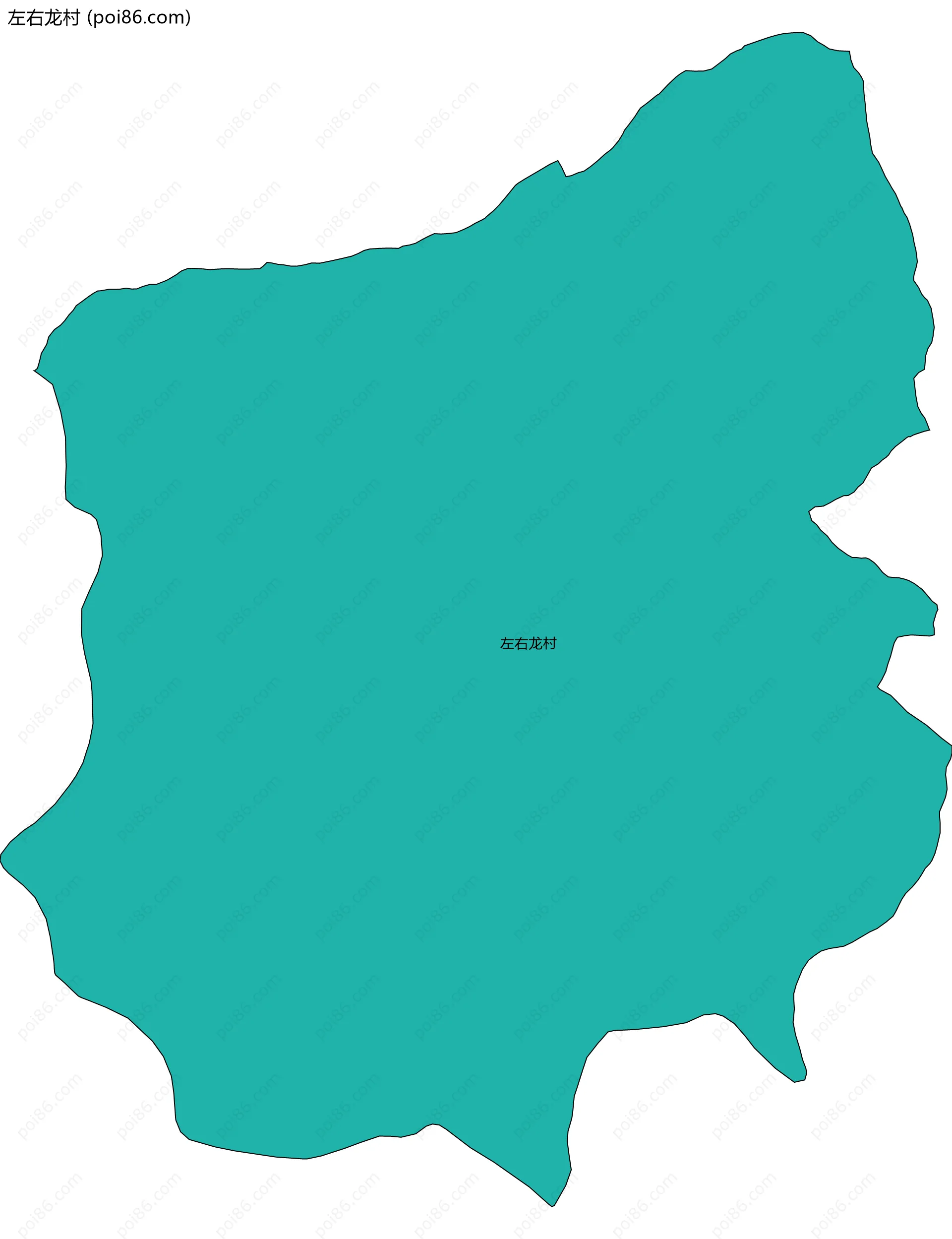 左右龙村边界地图