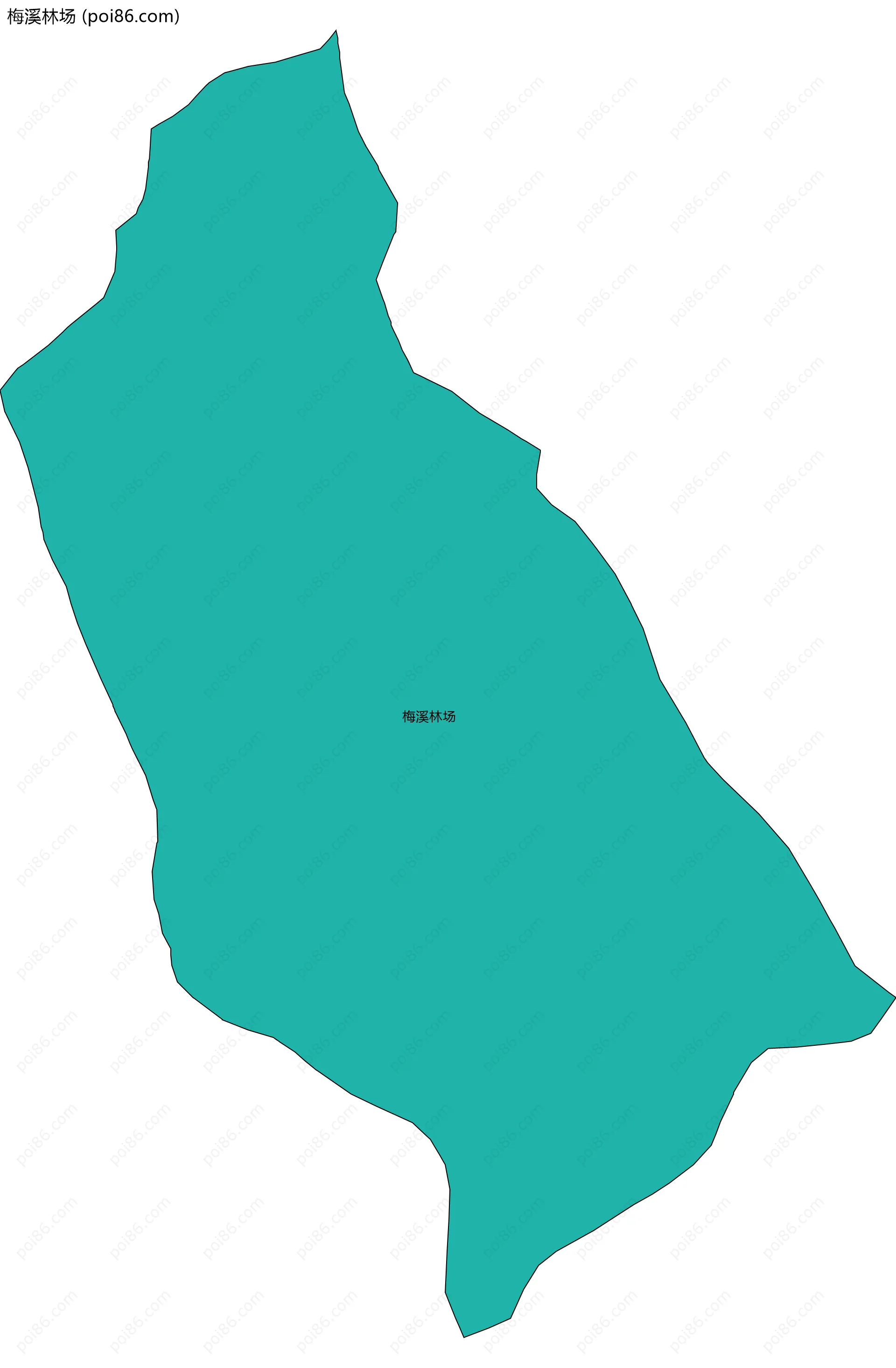 梅溪林场边界地图