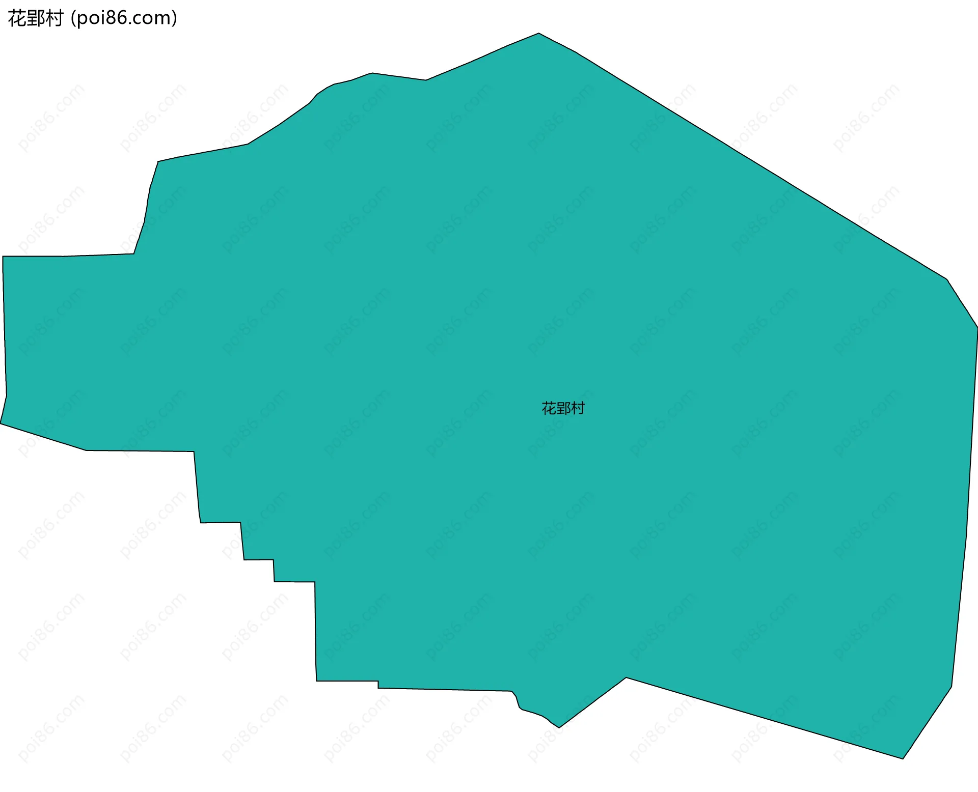 花郢村边界地图