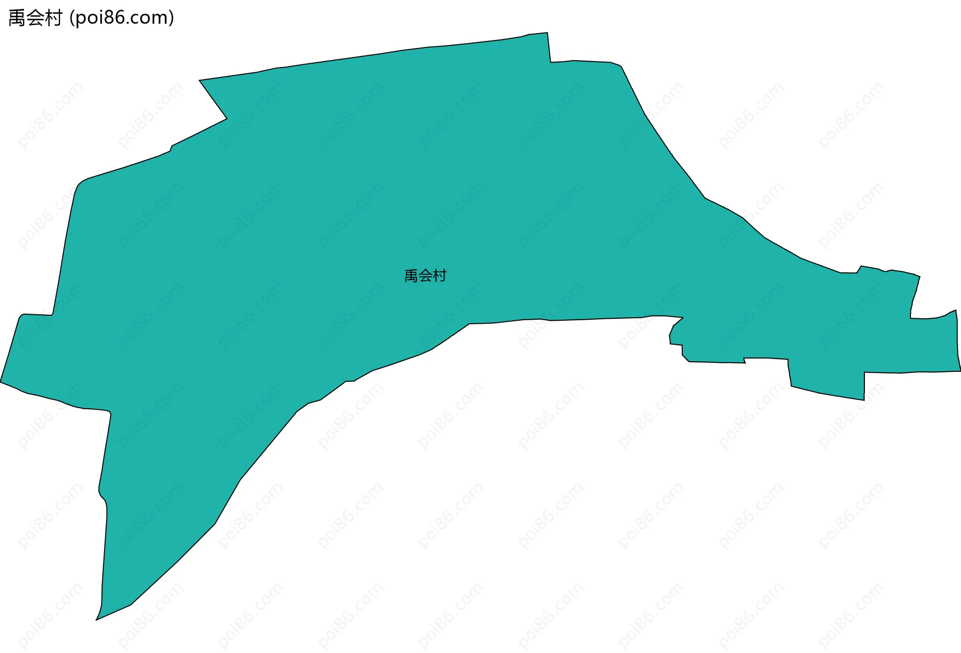 禹会村边界地图