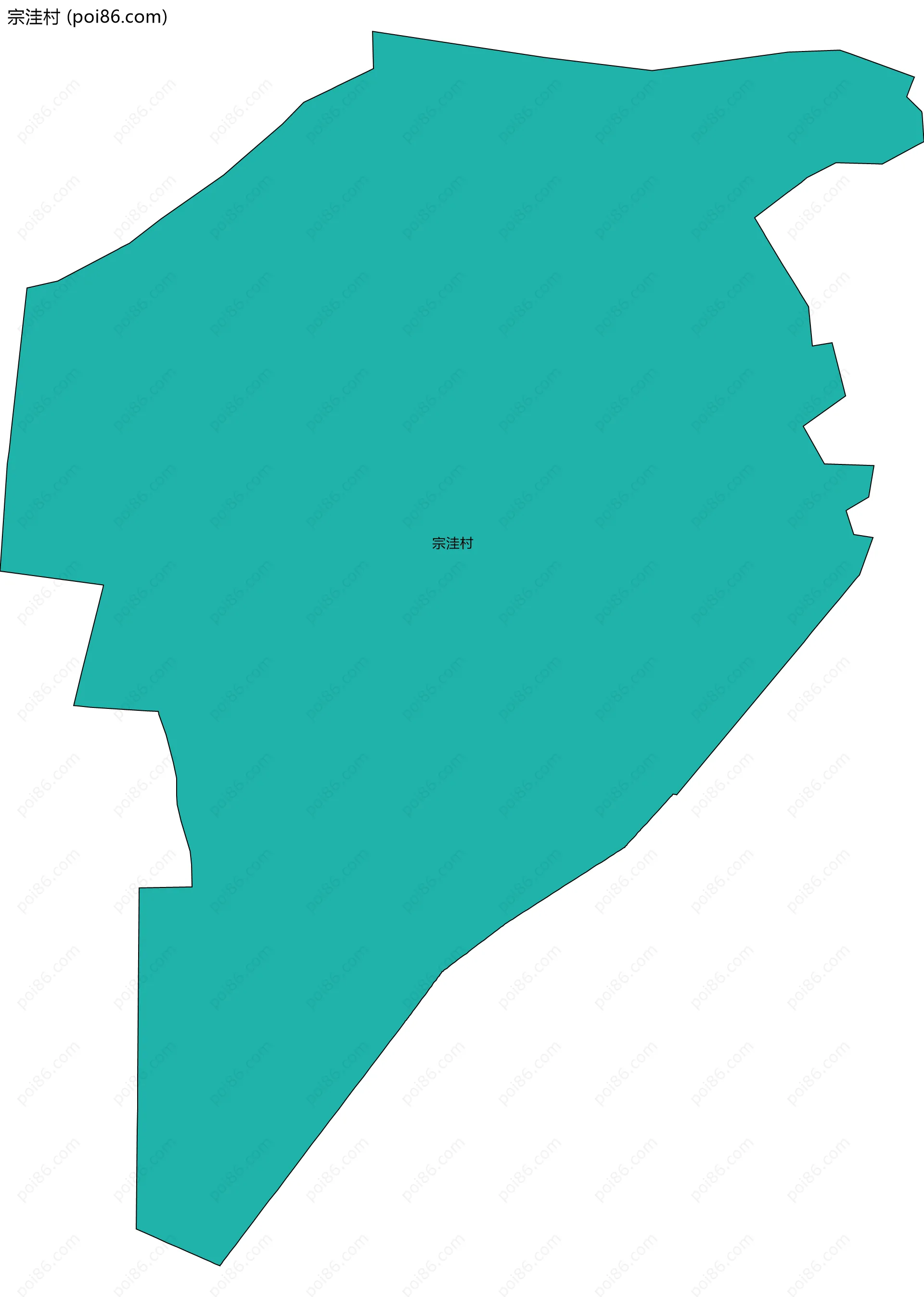 宗洼村边界地图