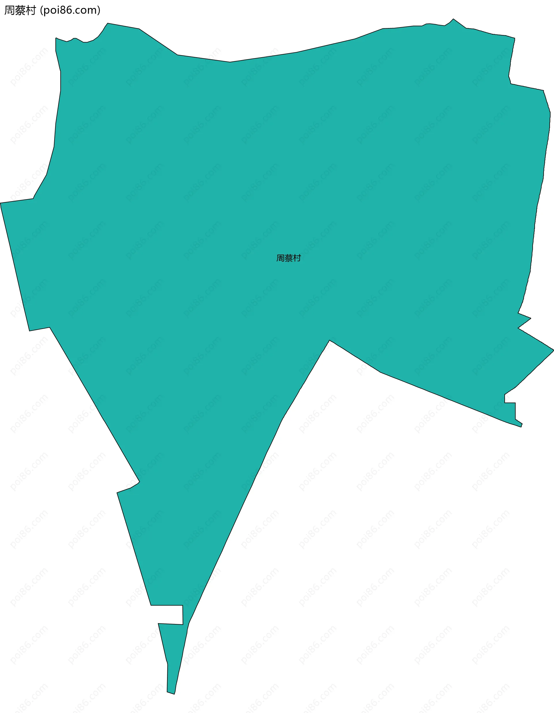 周蔡村边界地图