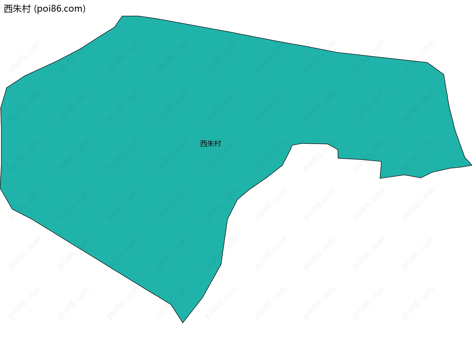 西朱村边界地图