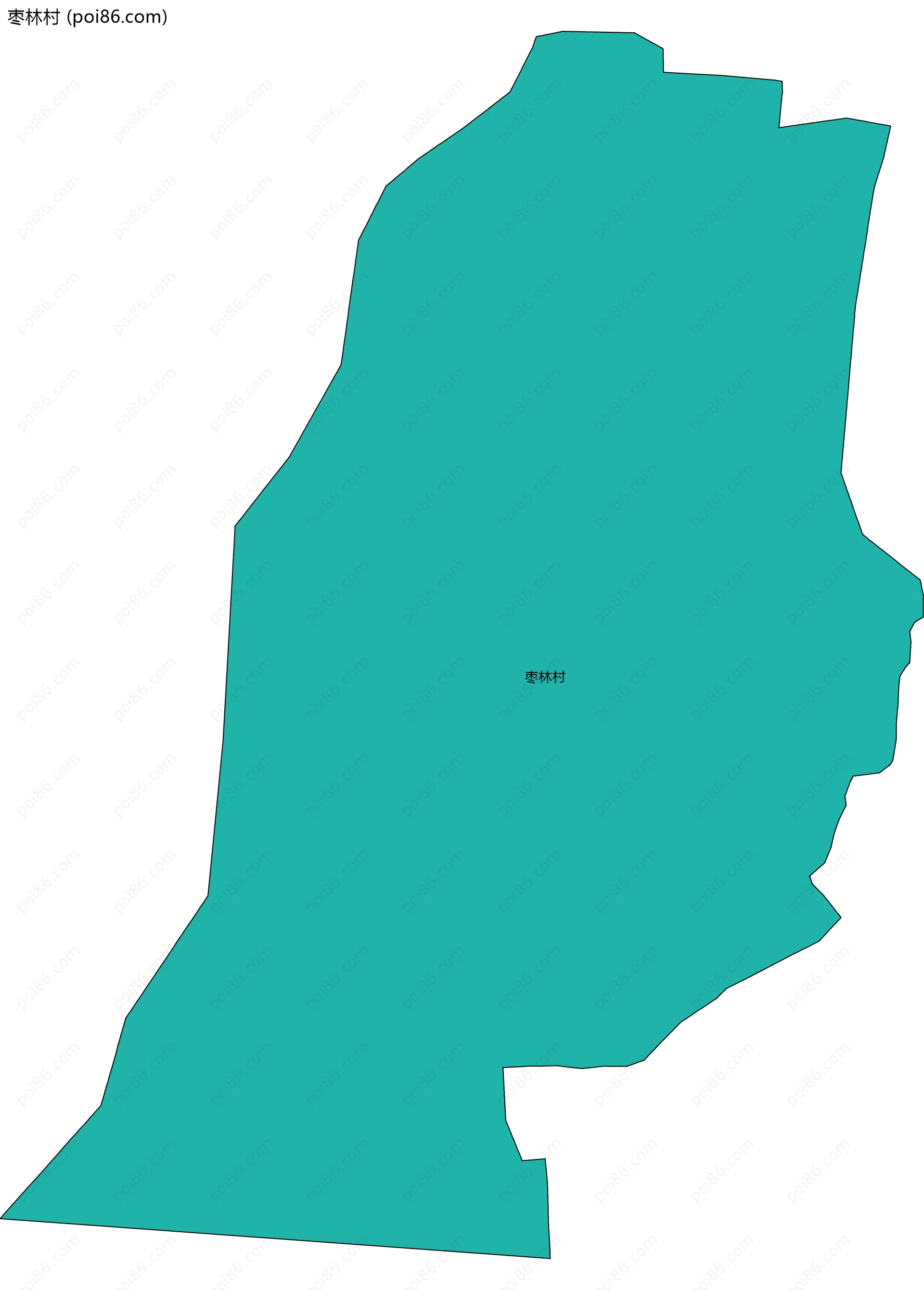 枣林村边界地图