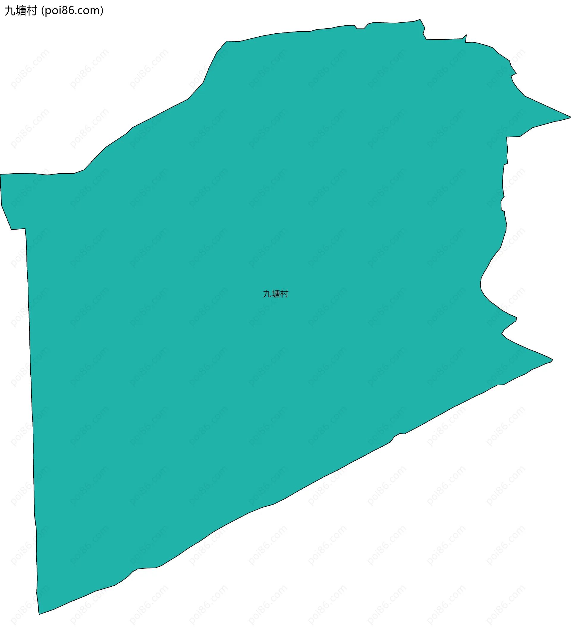 九塘村边界地图