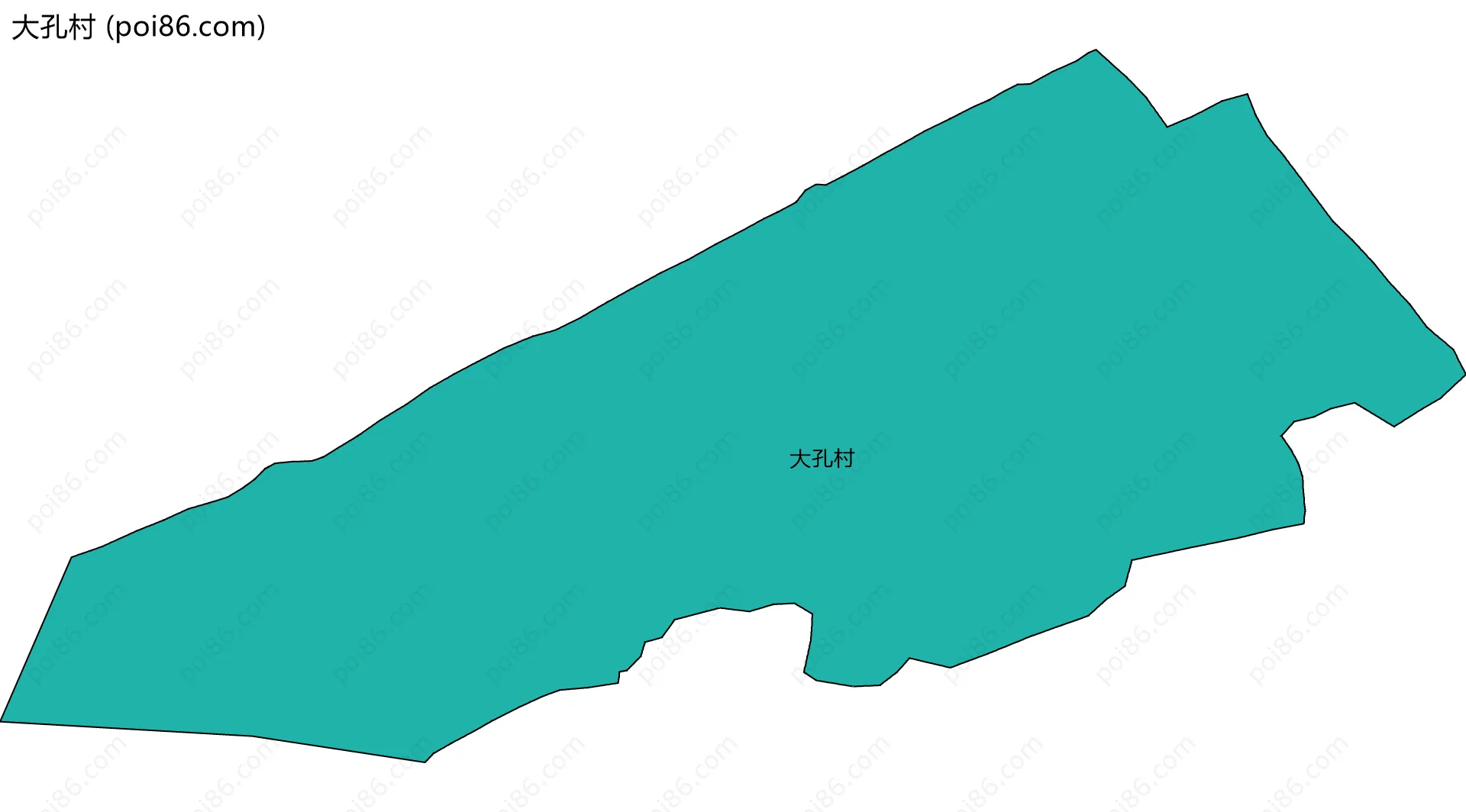 大孔村边界地图