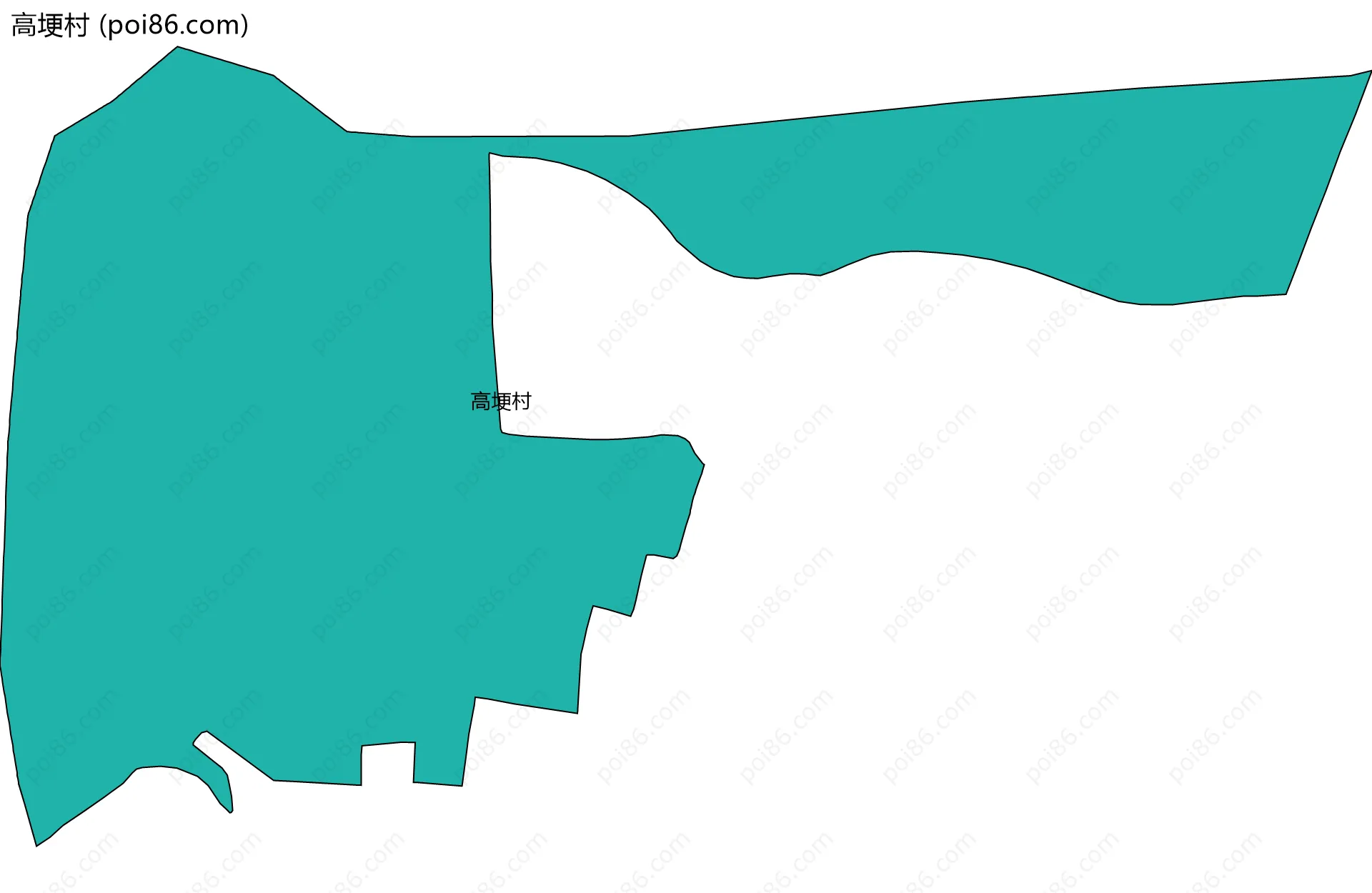高埂村边界地图