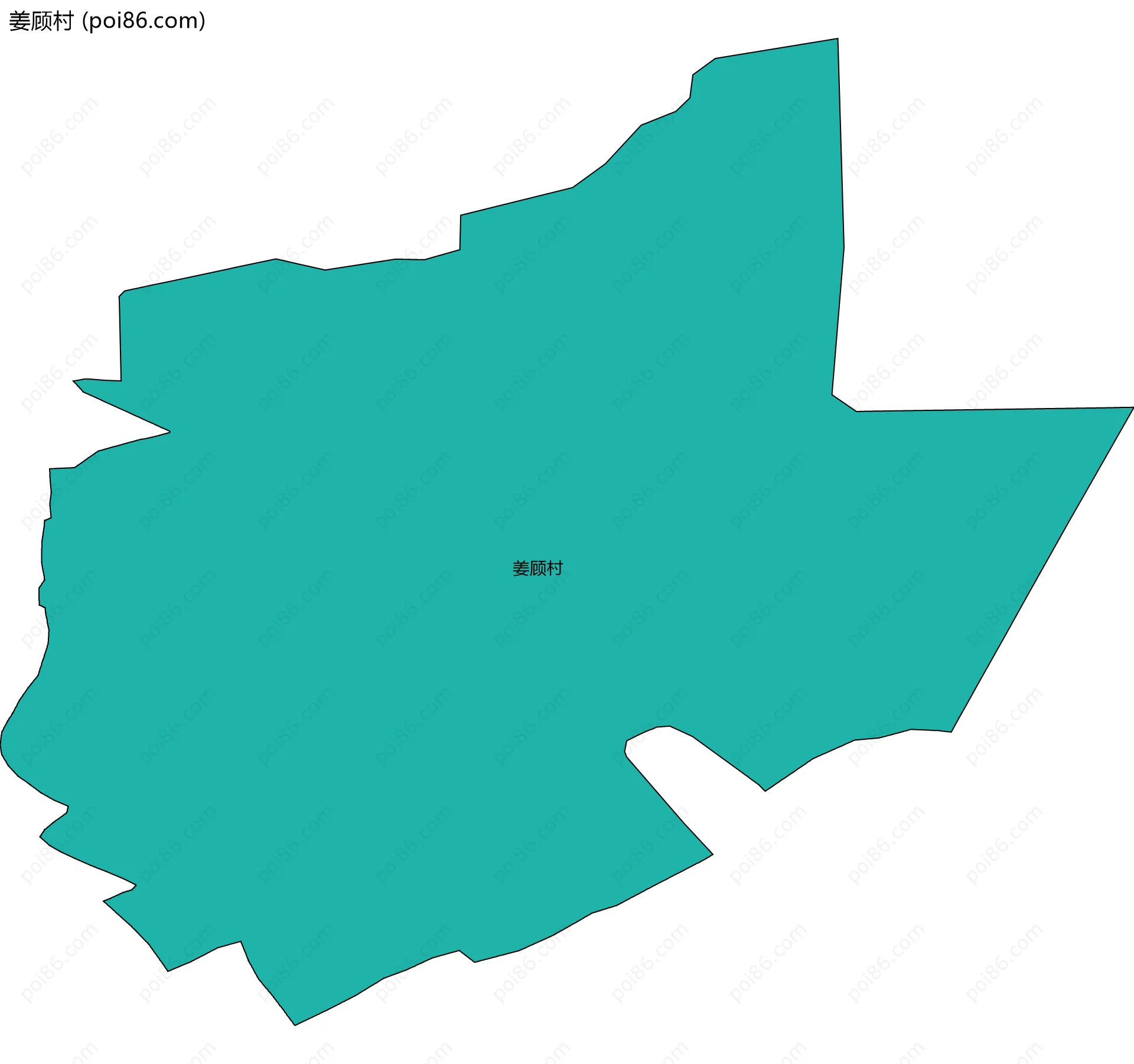 姜顾村边界地图