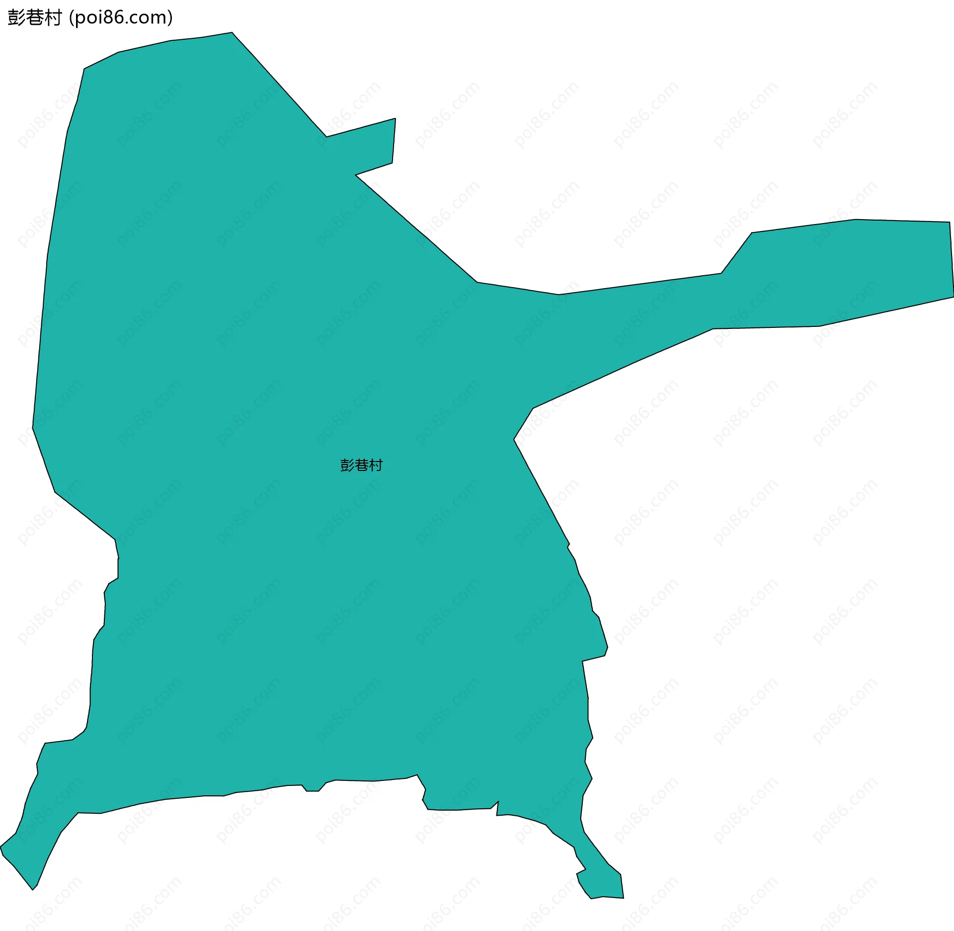 彭巷村边界地图