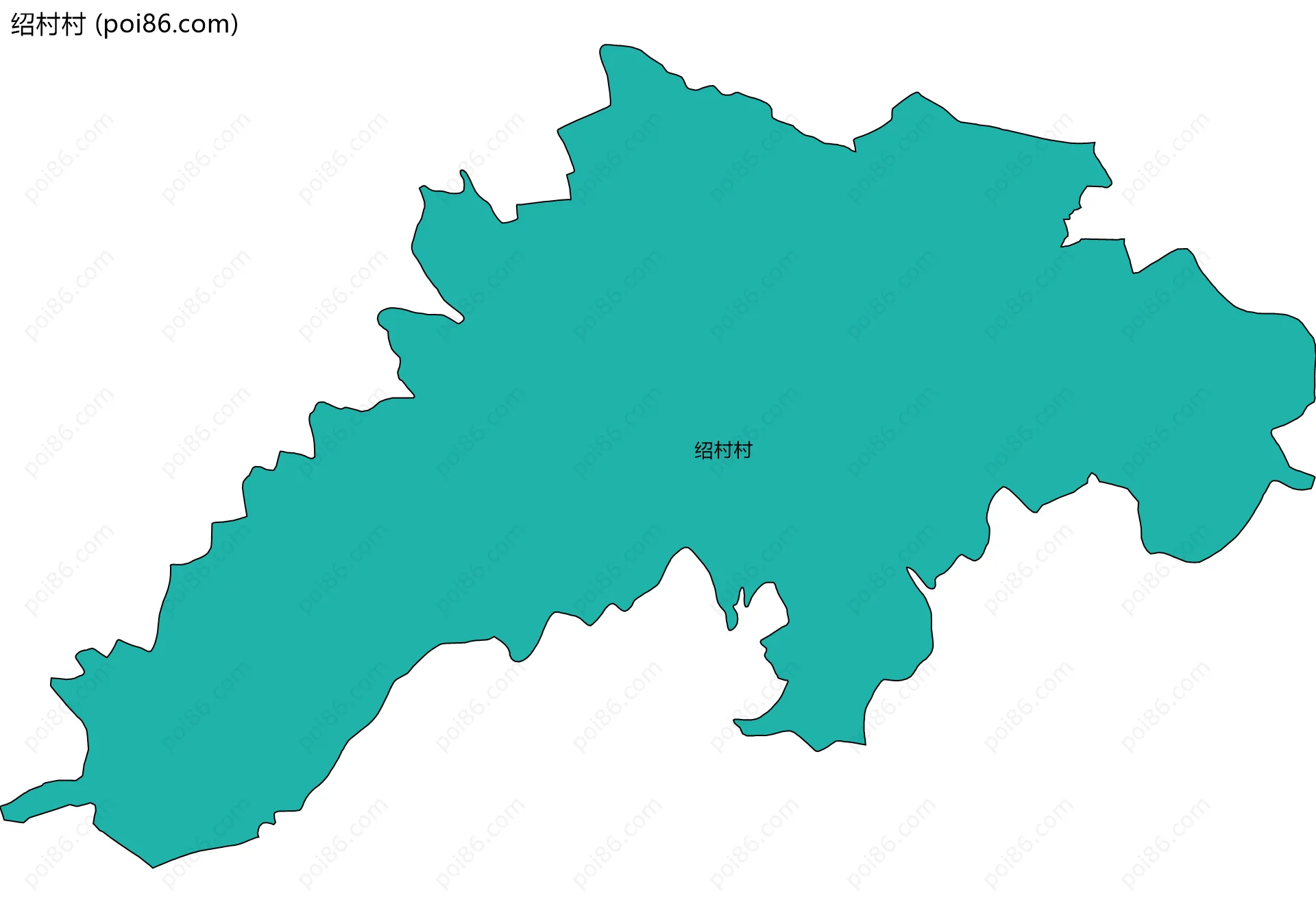 绍村村边界地图