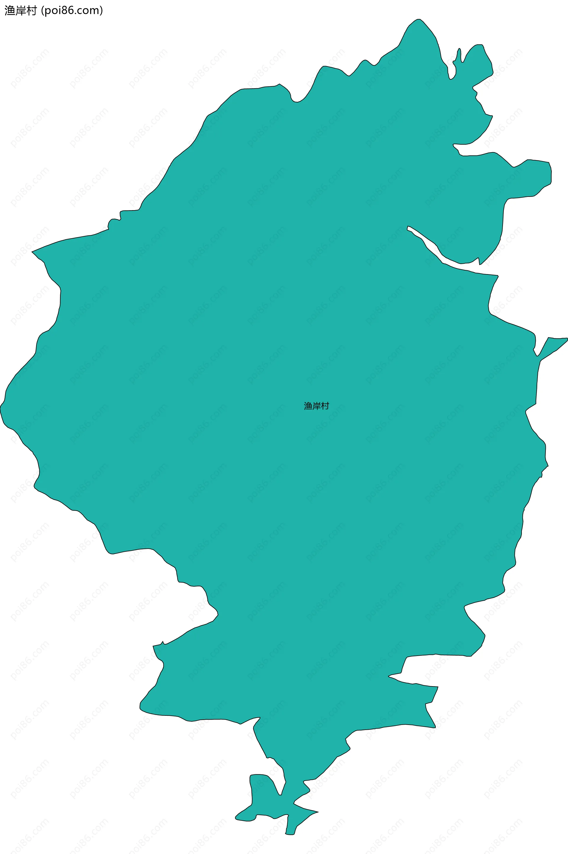 渔岸村边界地图