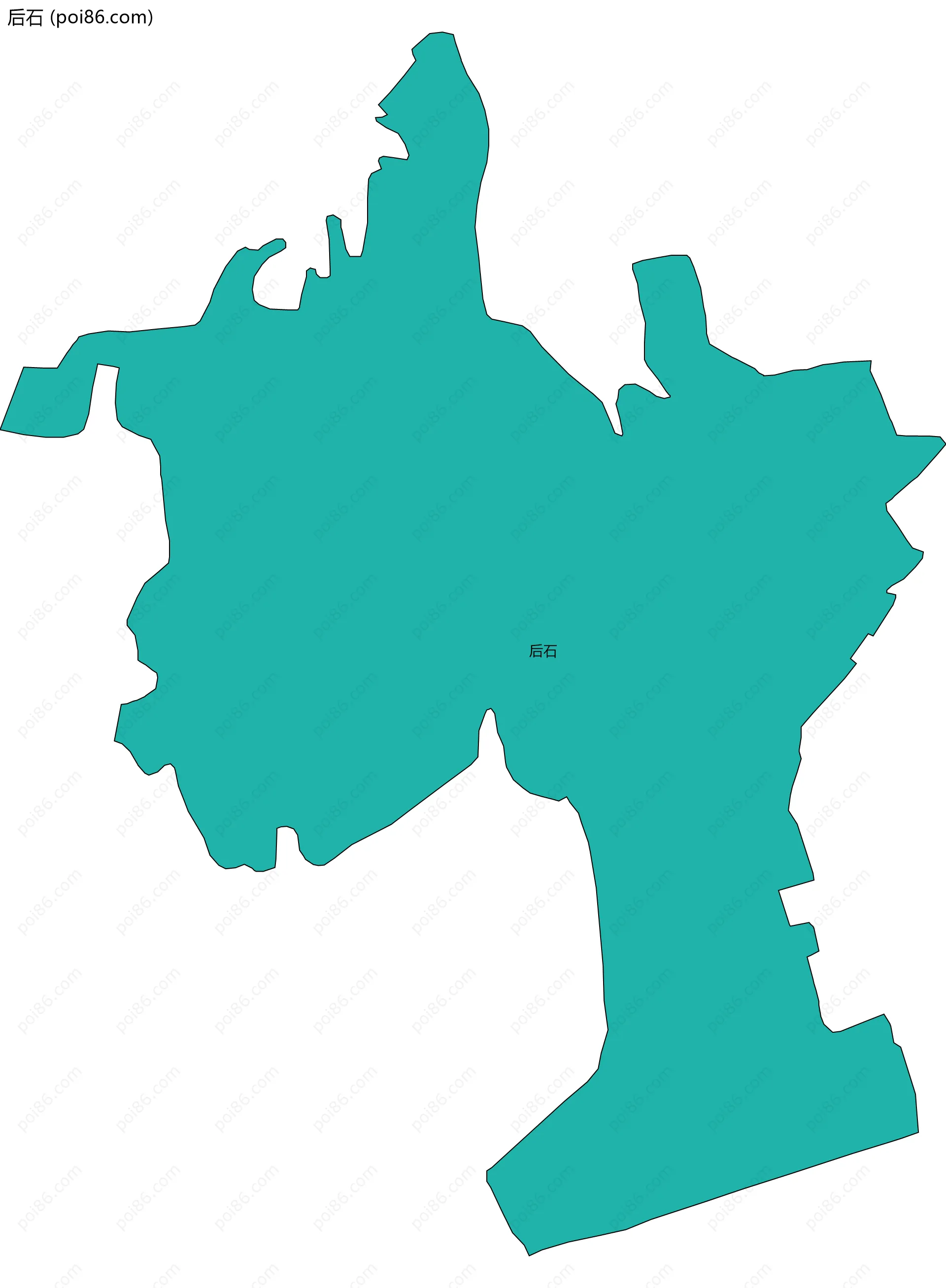 后石边界地图