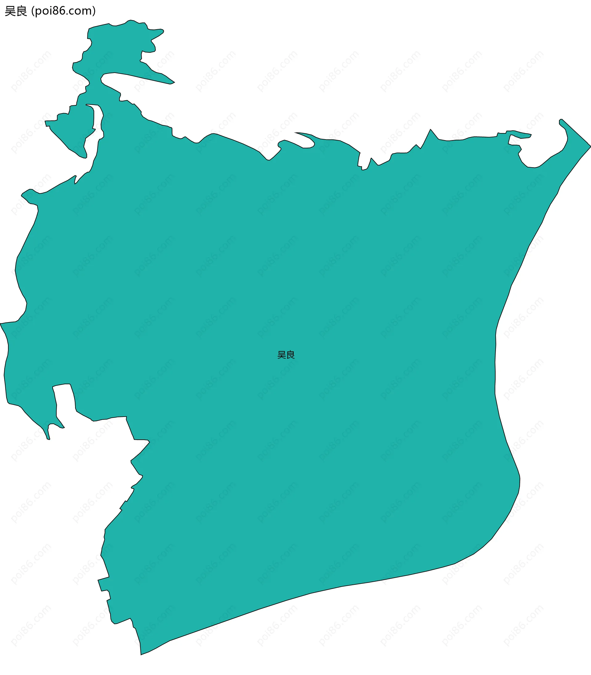 吴良边界地图