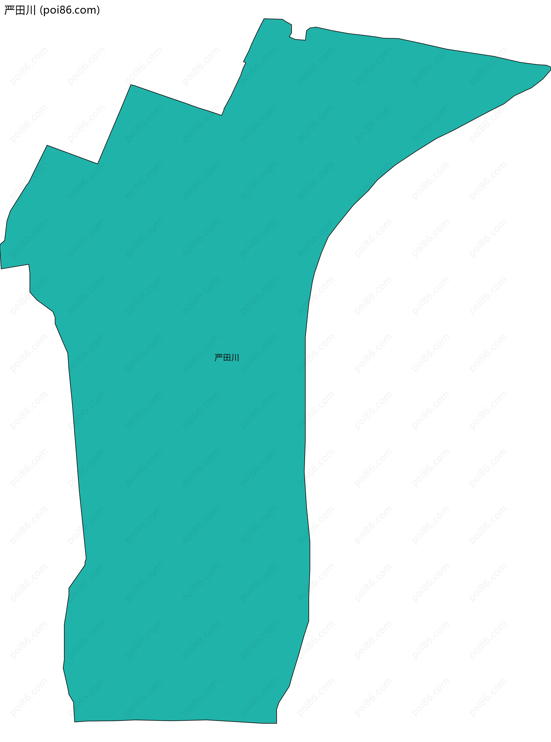 严田川边界地图