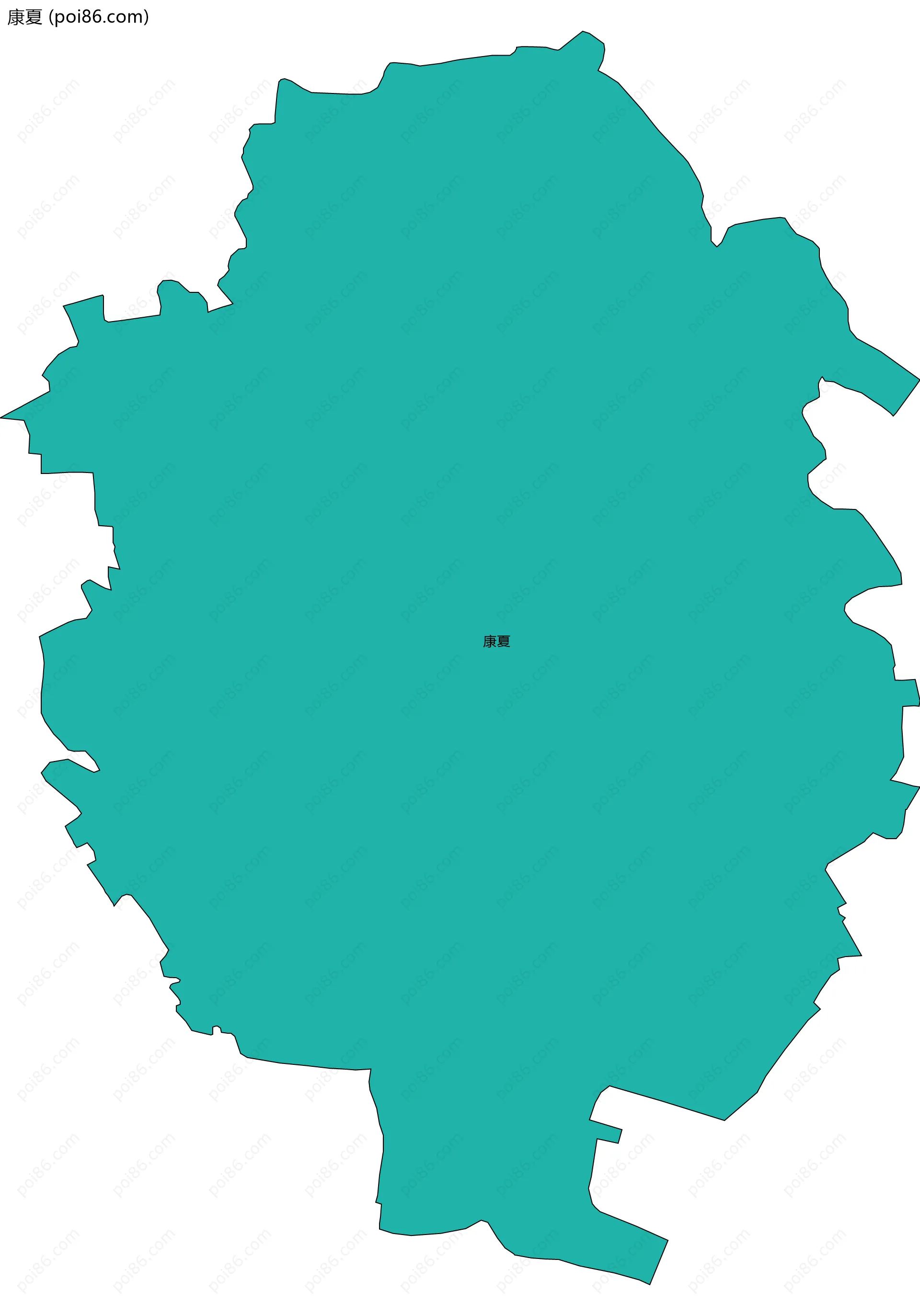 康夏边界地图