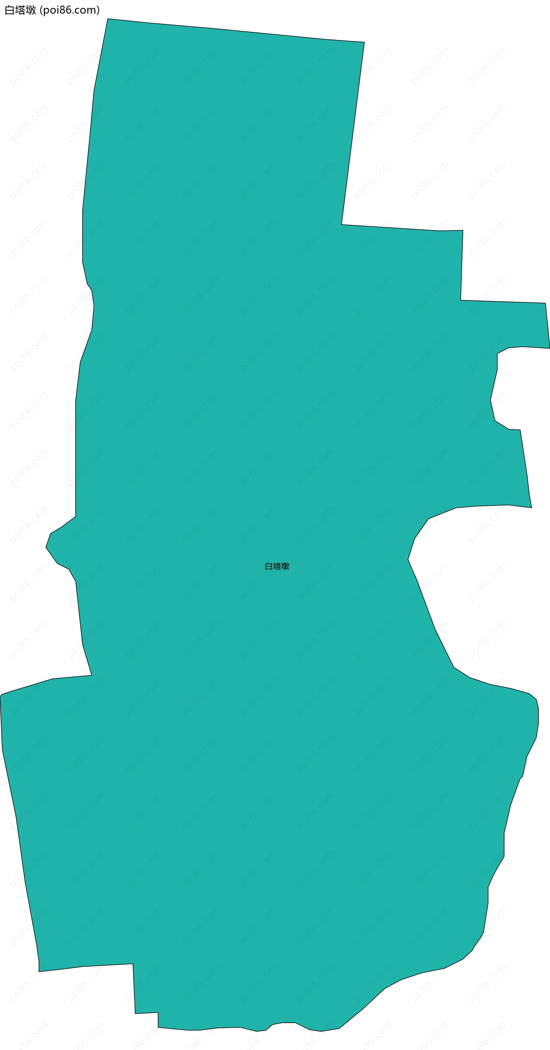 白塔墩边界地图