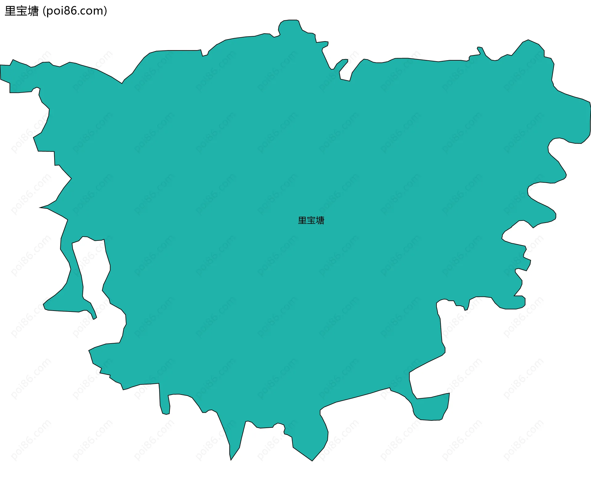 里宝塘边界地图