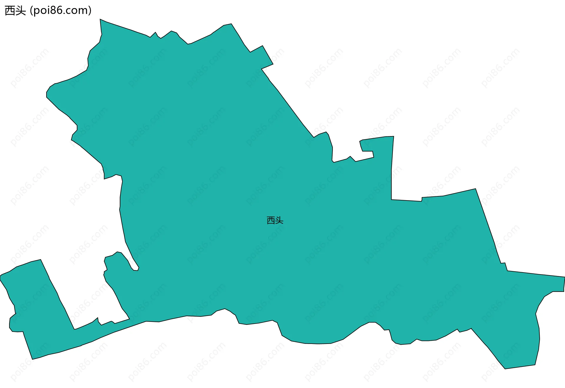 西头边界地图