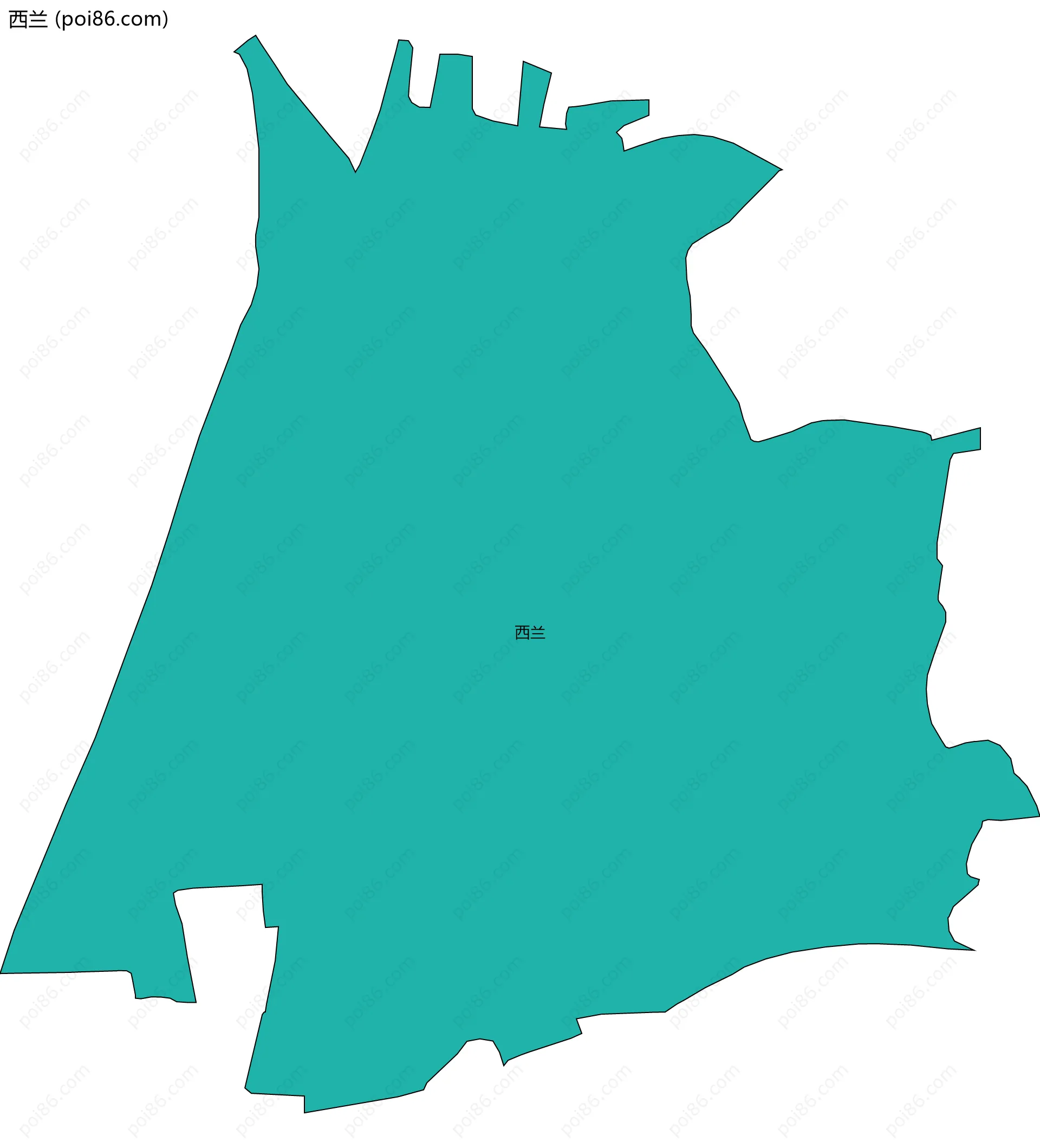 西兰边界地图