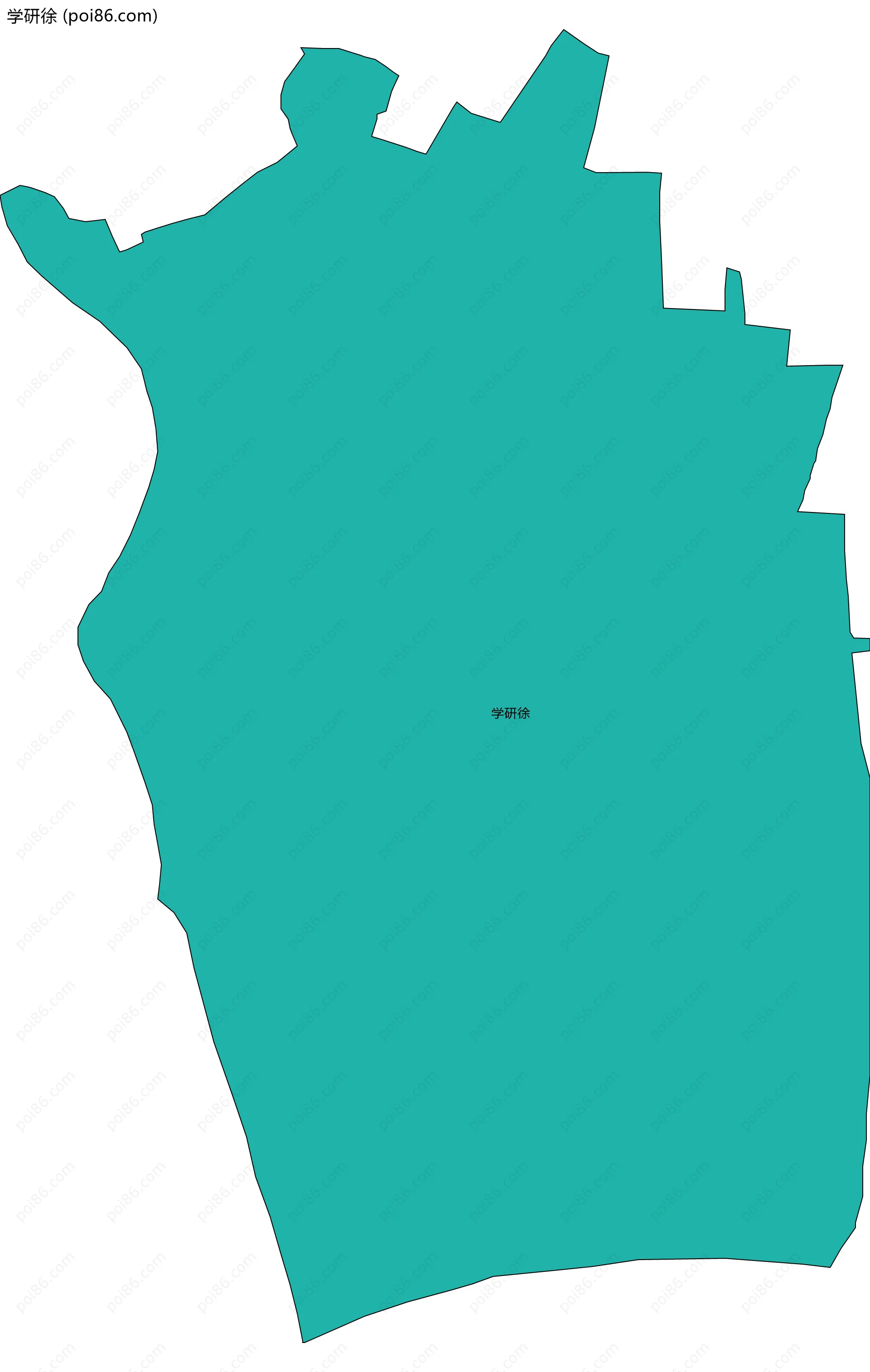 学研徐边界地图