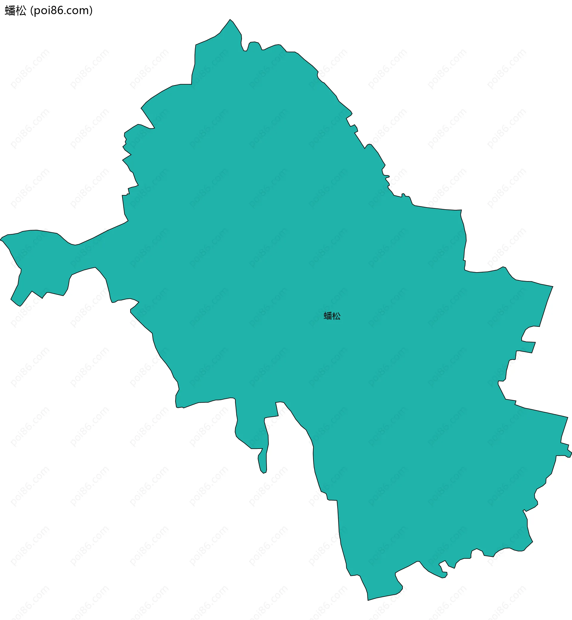 蟠松边界地图