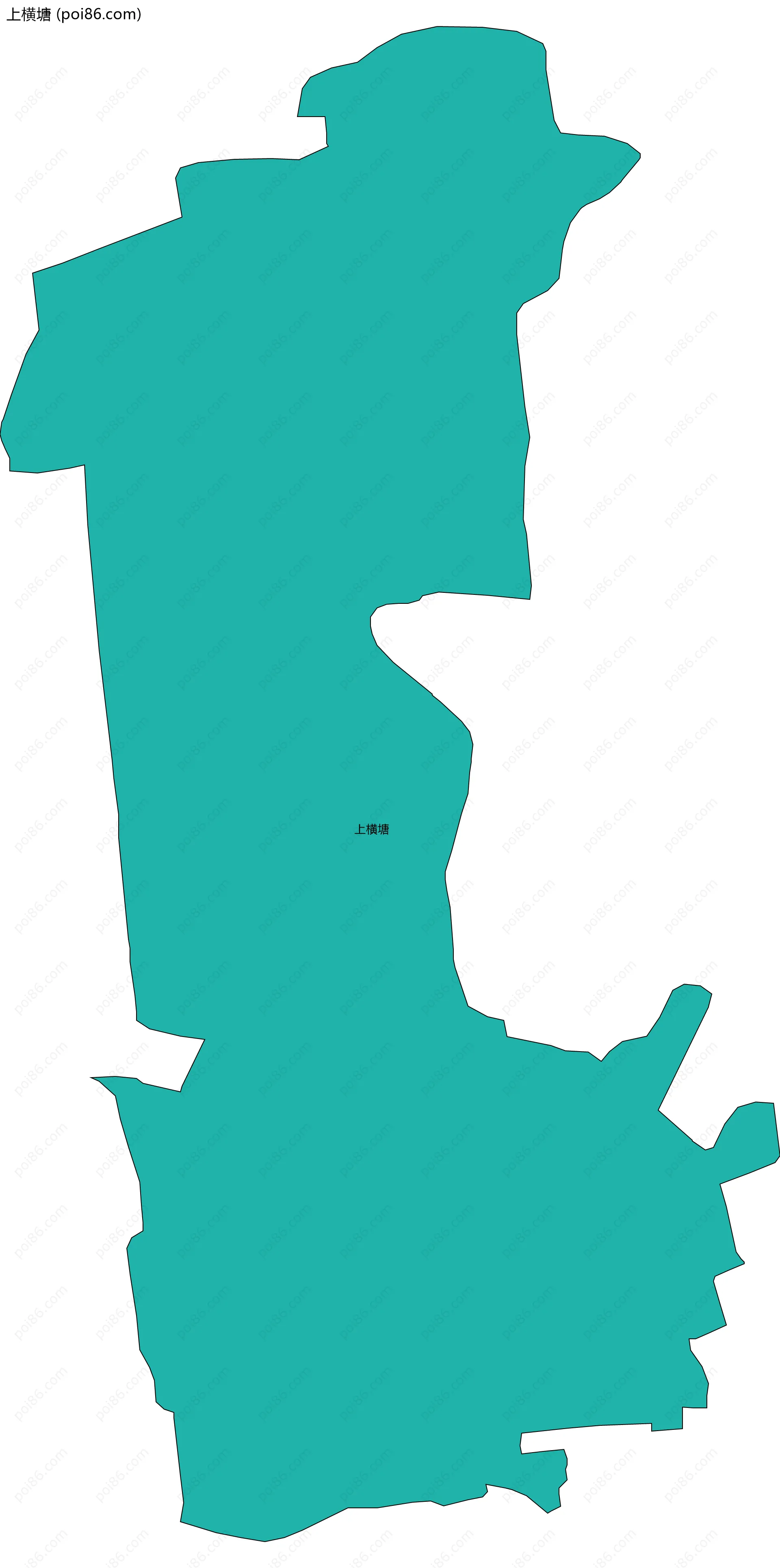 上横塘边界地图