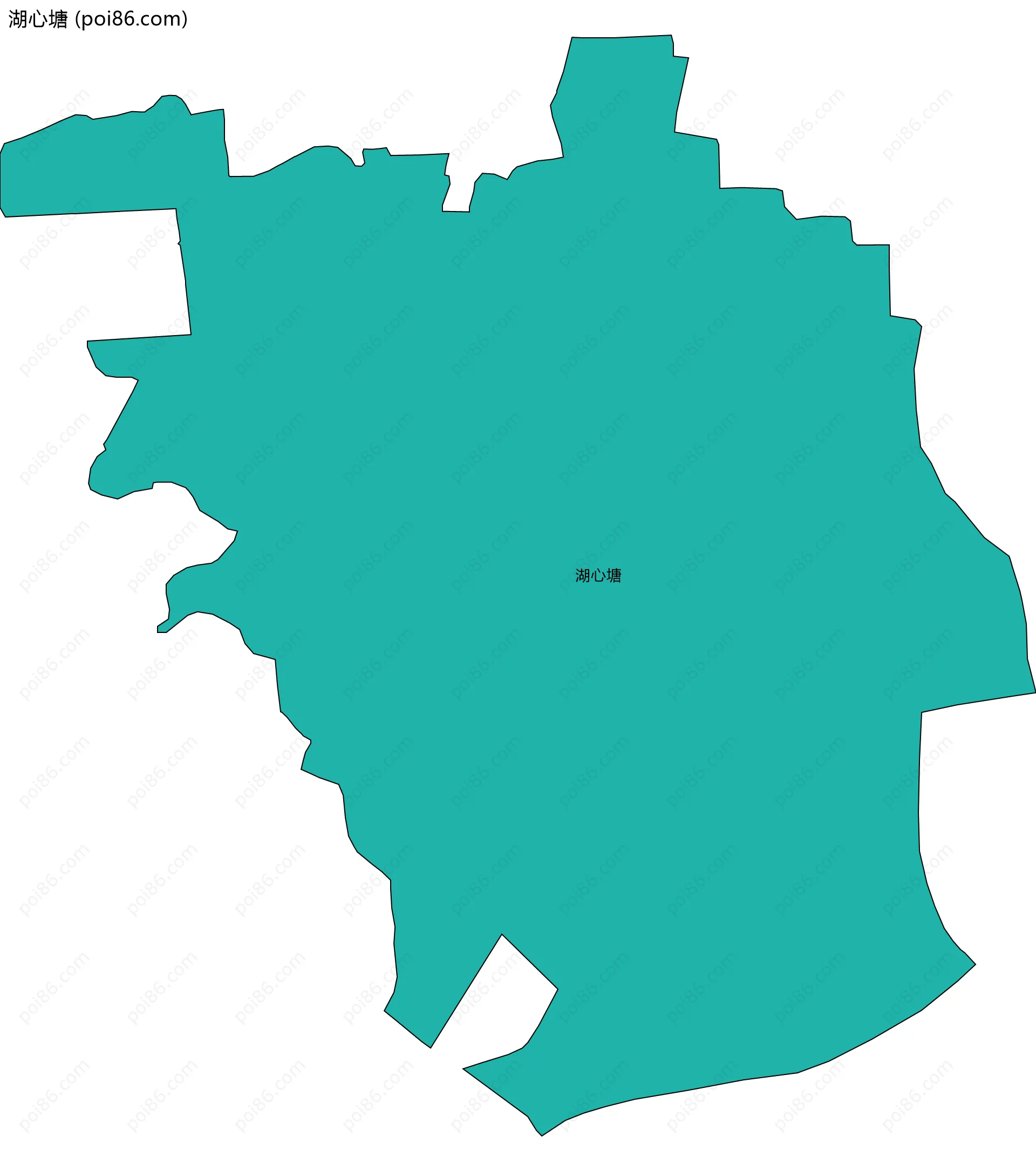 湖心塘边界地图