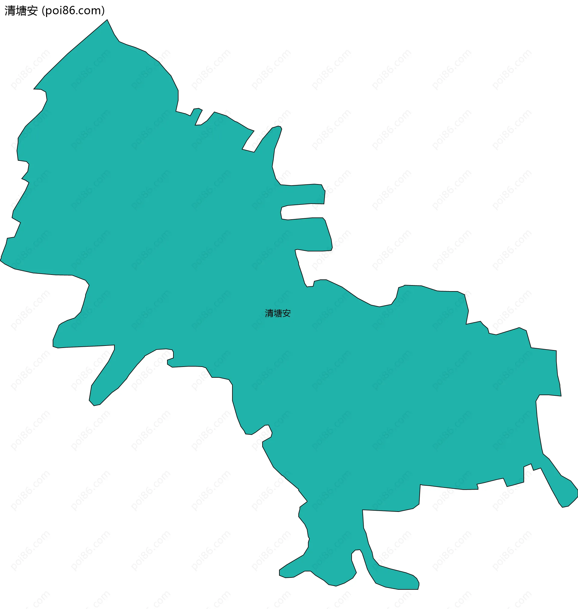 清塘安边界地图