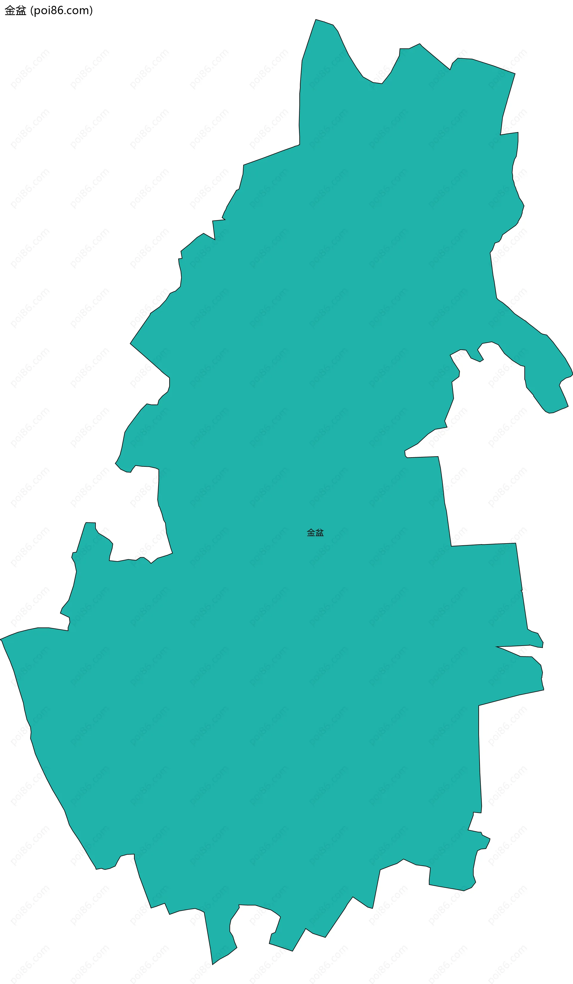 金盆边界地图