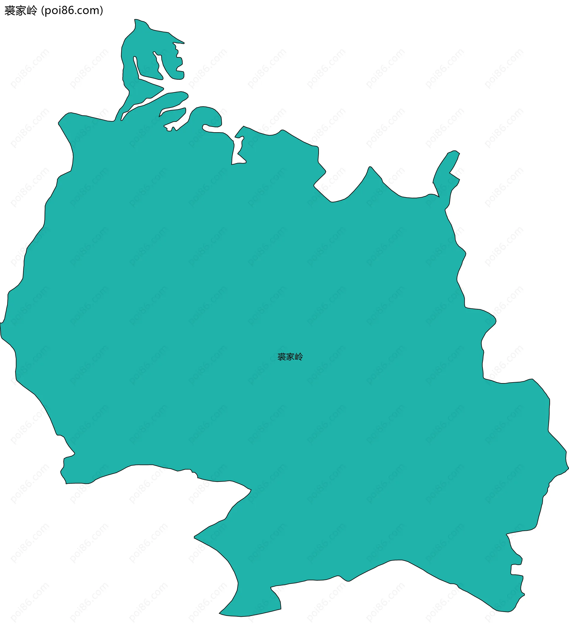 裘家岭边界地图