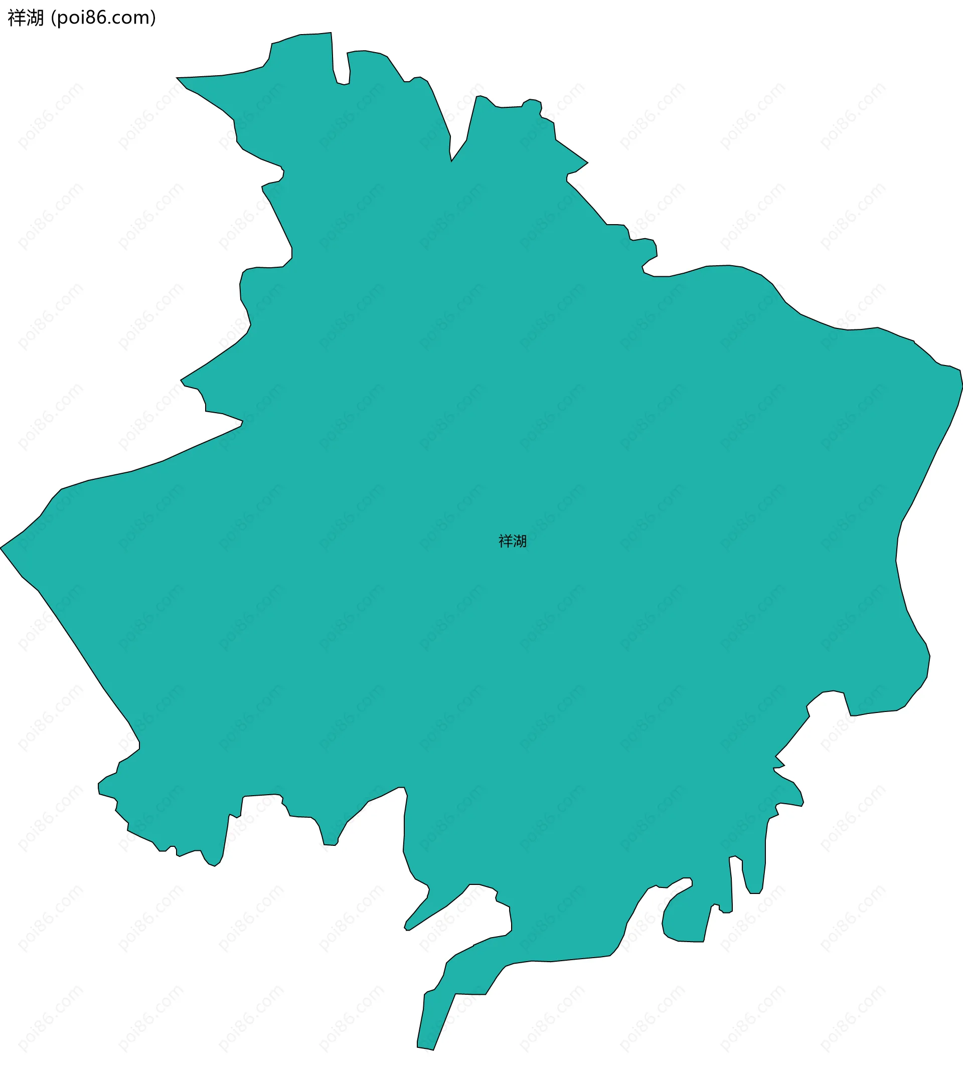 祥湖边界地图
