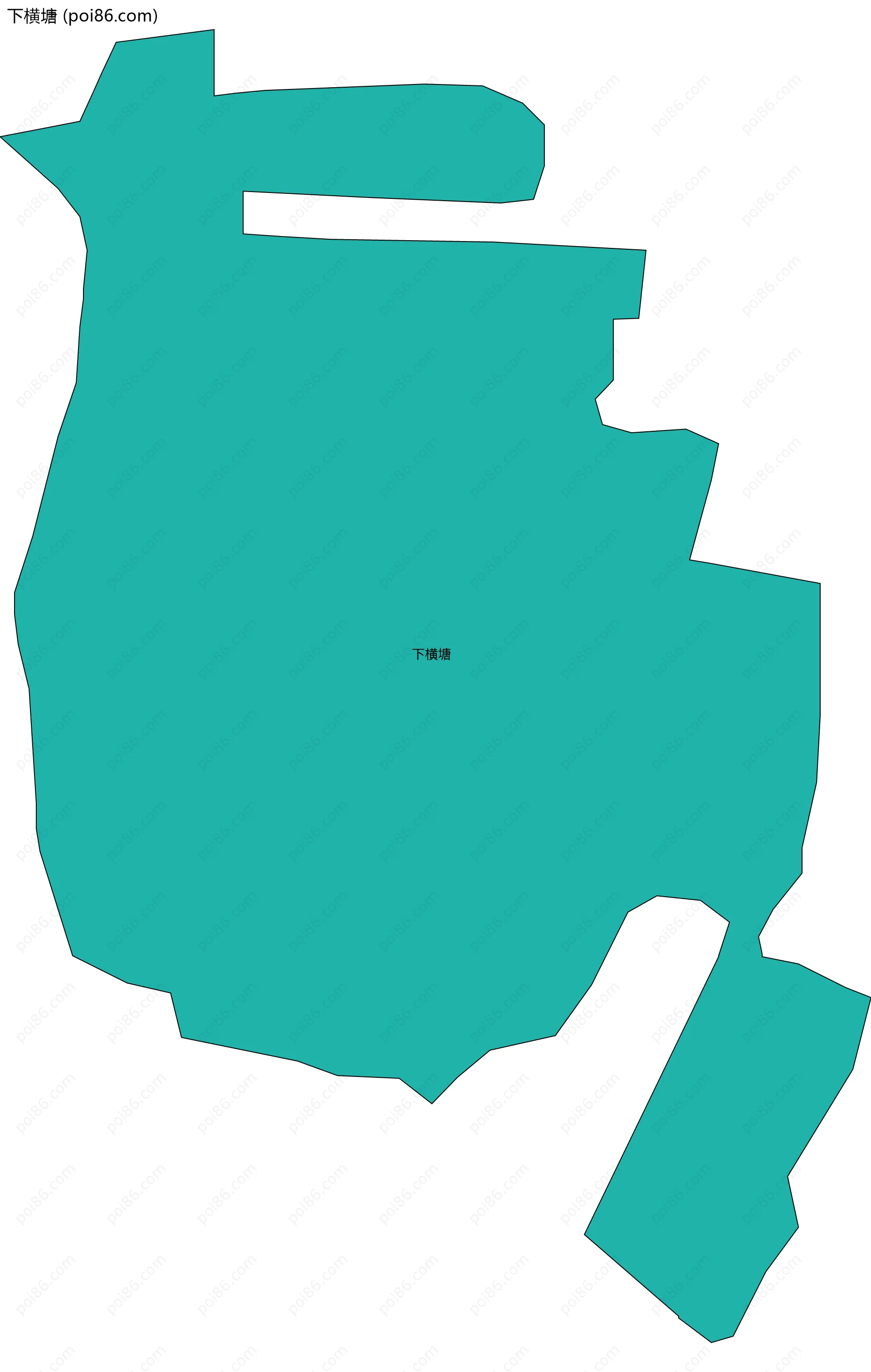 下横塘边界地图