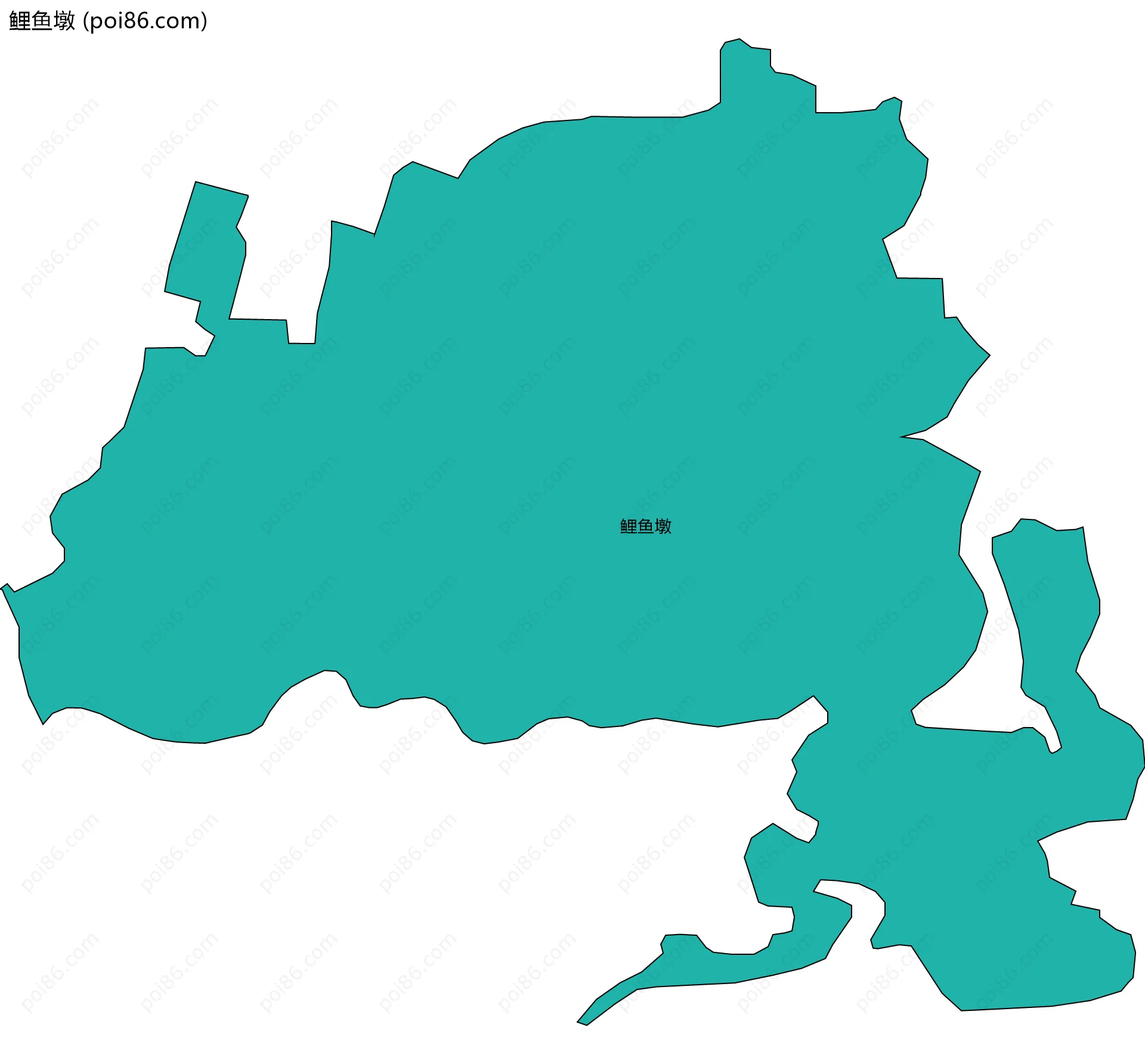 鲤鱼墩边界地图