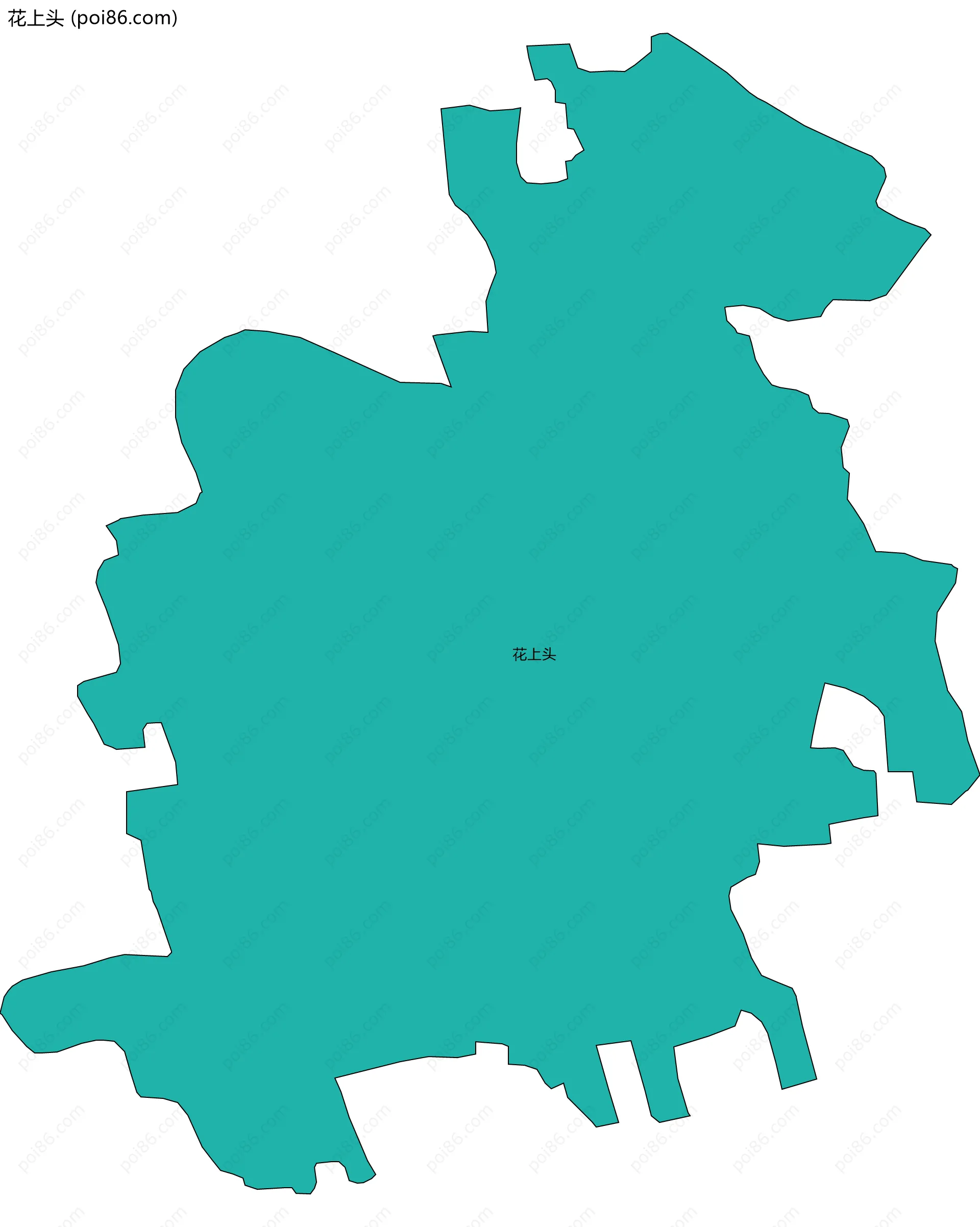 花上头边界地图