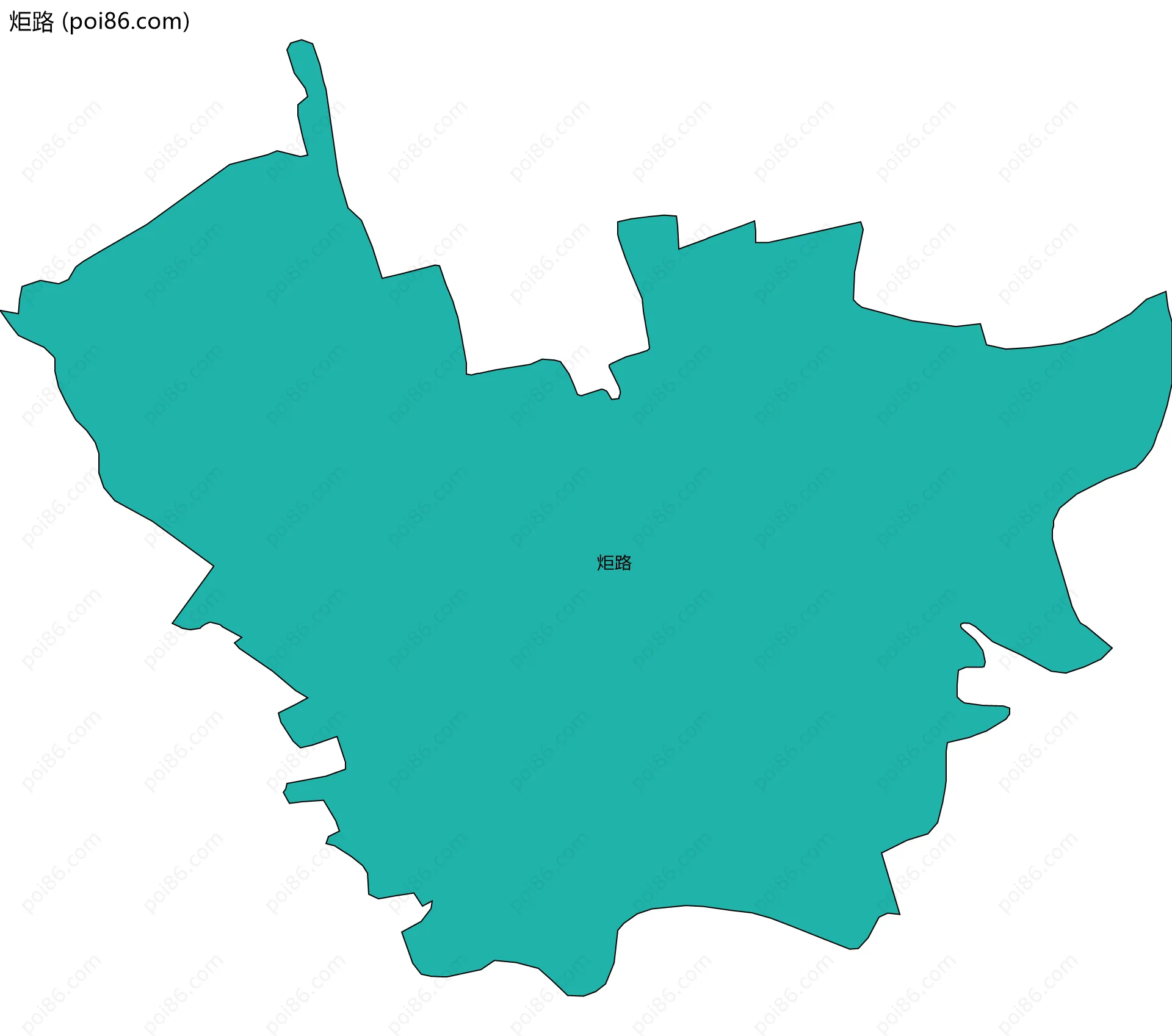 炬路边界地图