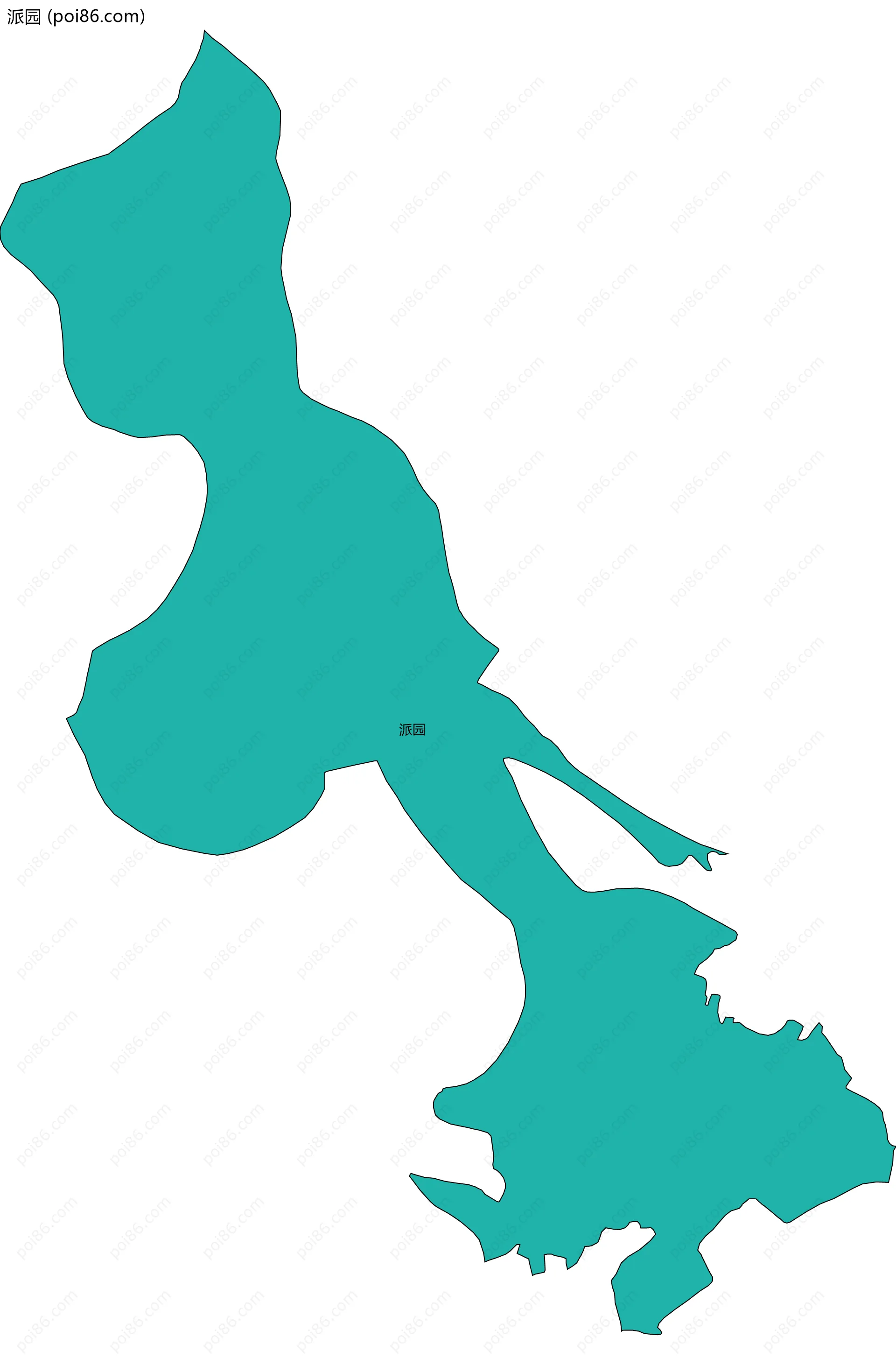 派园边界地图