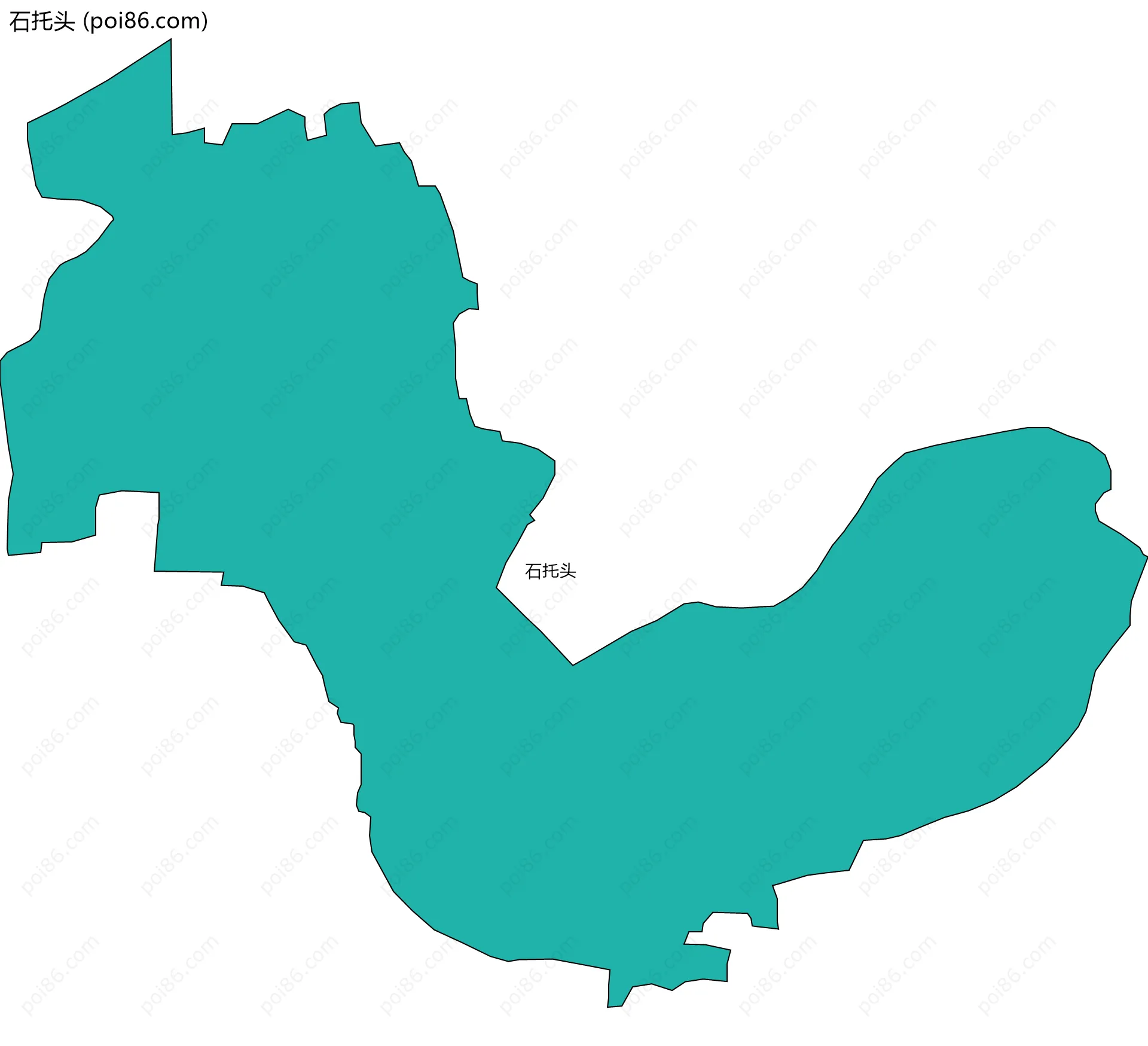 石托头边界地图