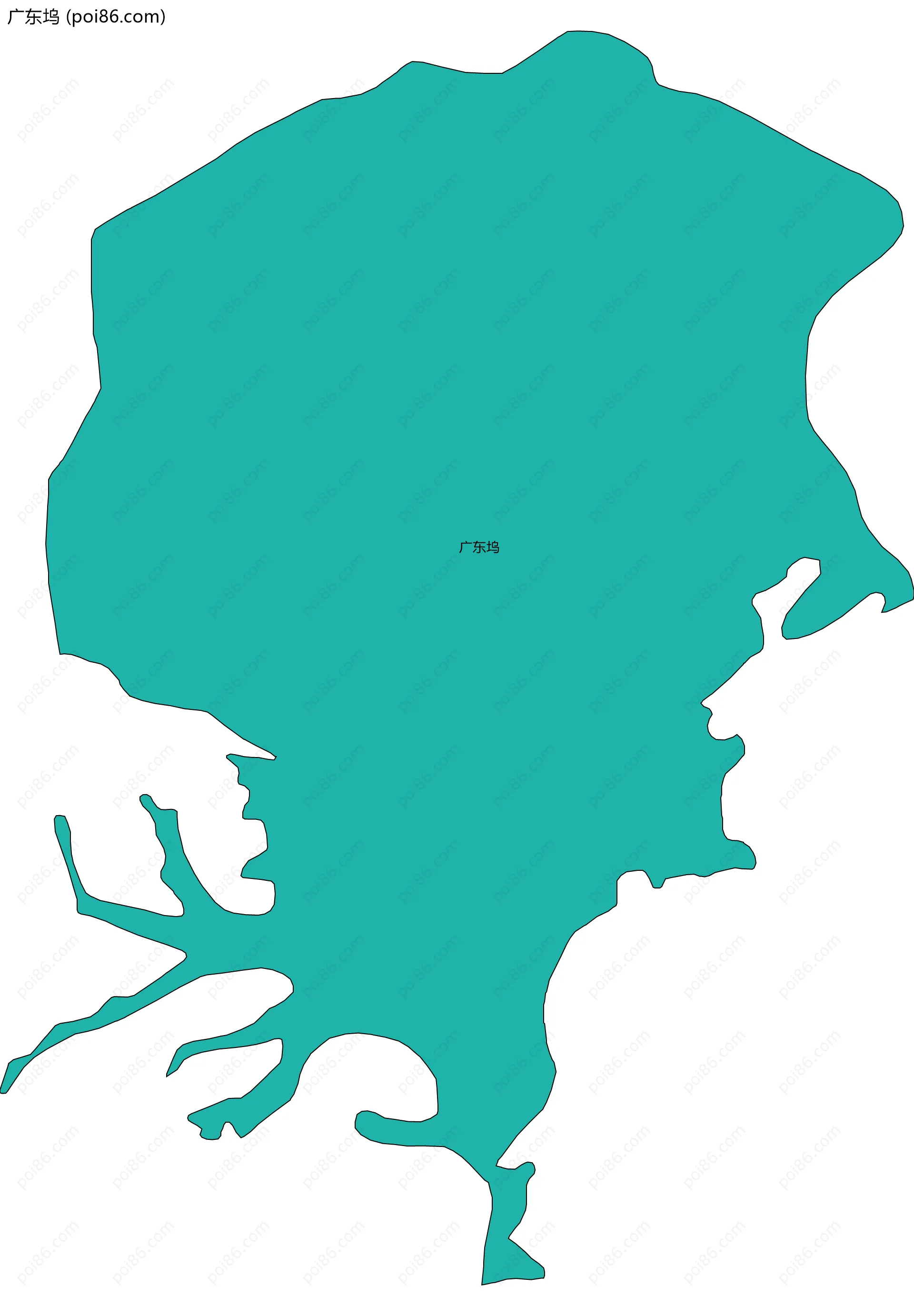 广东坞边界地图